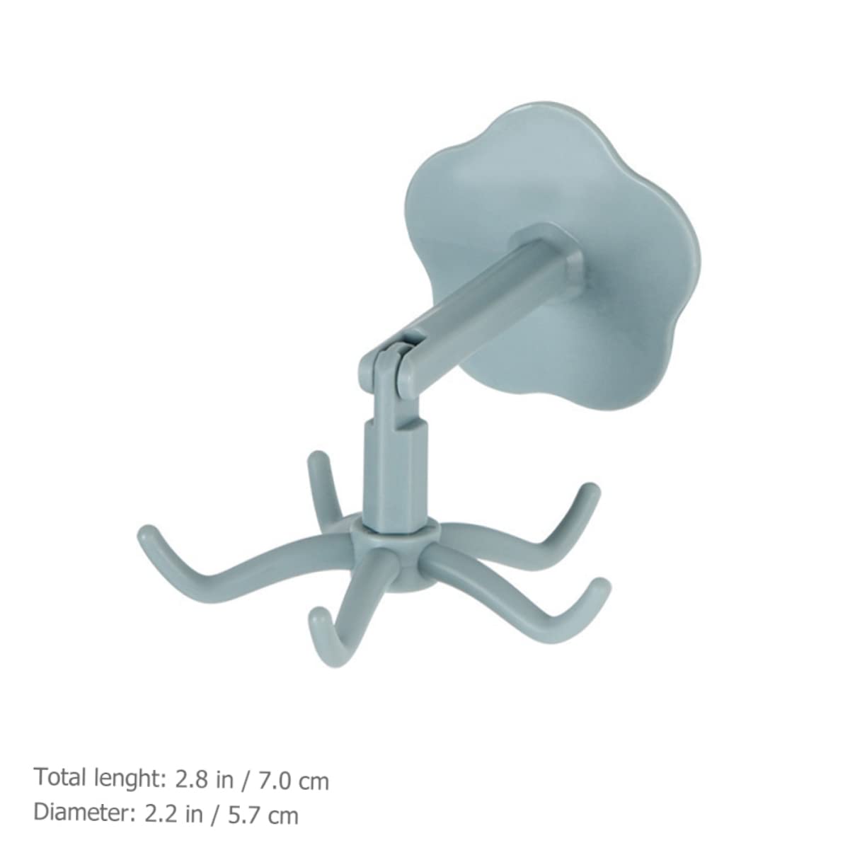 4-Pack 360° Rotating Under Cabinet Hooks - Heavy Duty Kitchen Utensil Hangers with 5 Adjustable Claws for Organizing Spoons, Ladles & Cooking Tools - Perfect for Kitchen, Bathroom Storage & Jewelry Organization (Ideal for Small Space Saving & Home Decor)