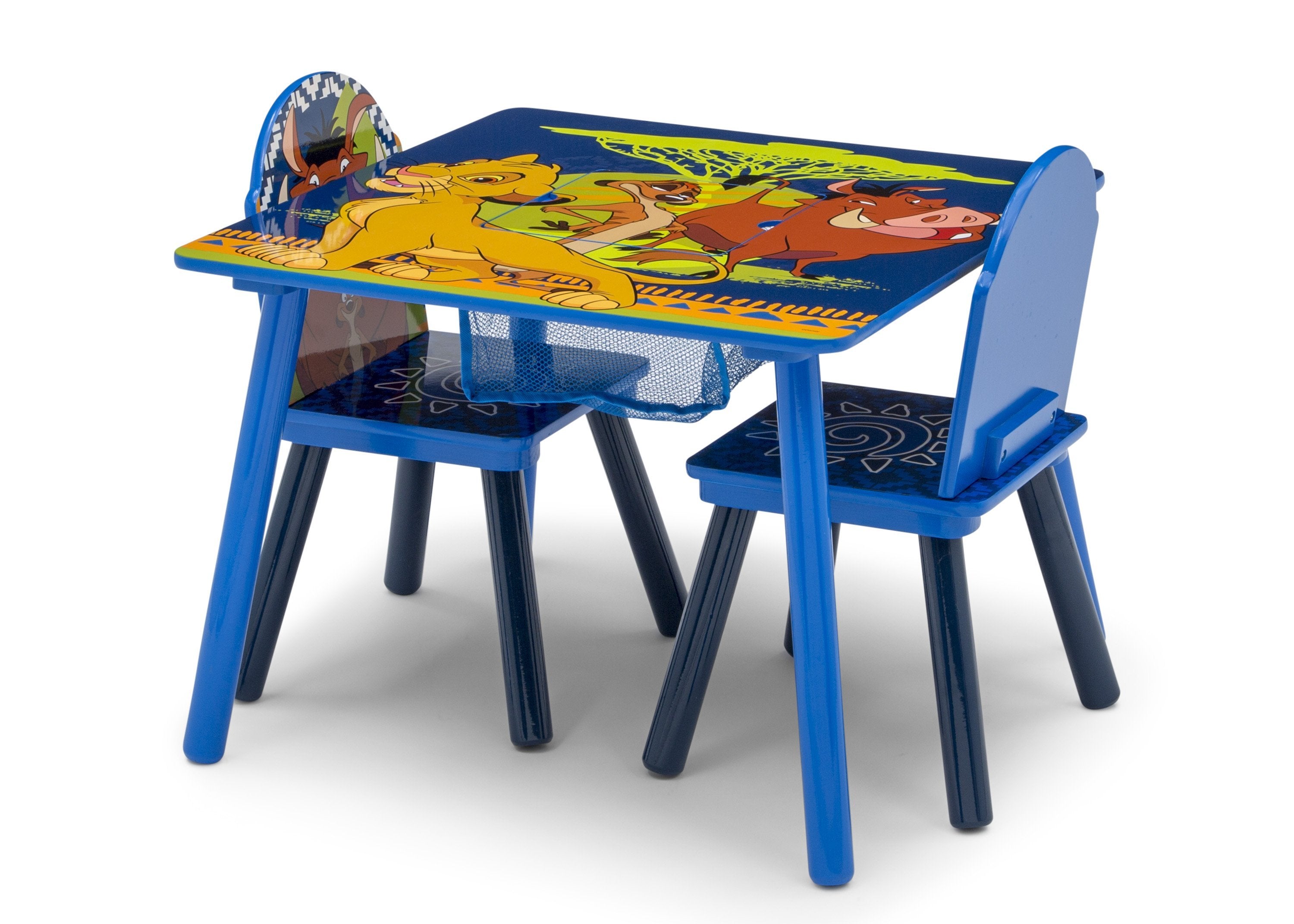 The Lion King Kids Table and Chair Set with Storage - Disney Themed Playroom Furniture for Toddlers and Children - Perfect for Playtime, Snacks, and Learning Activities