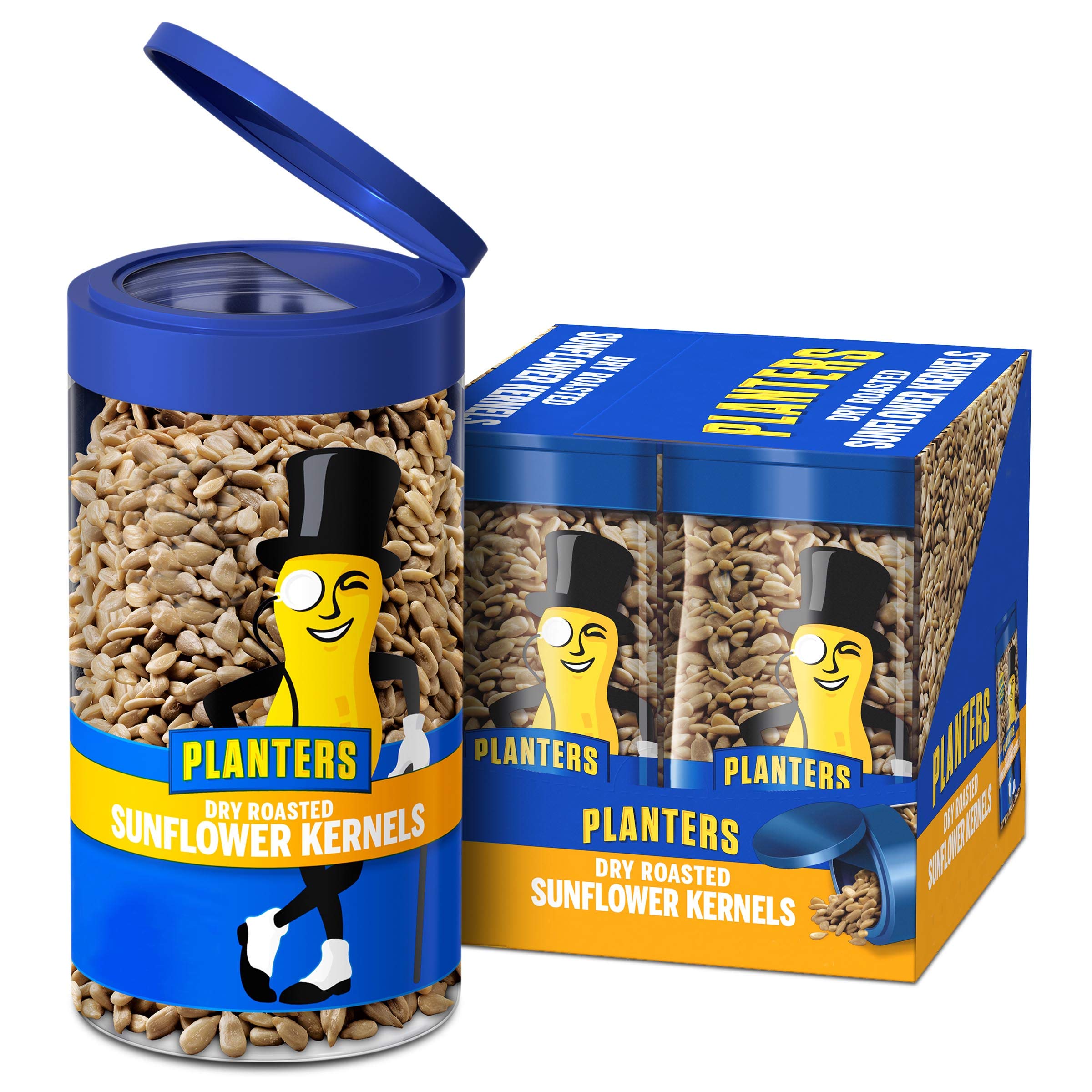 Dry Roasted Sunflower Seeds by PLANTERS – Healthy Plant-Based Protein Snack for Adults & Kids – Kosher, Bulk Nuts in 5.85oz Jar (4 Pack) – Perfect for Road Trips, After School Snacks & Office Munchies