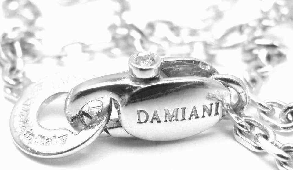 Authentic Damiani Blasoni 18K White Gold Diamond Pendant Necklace for Women - Elegant Jewelry Gift for Anniversary, Valentine's Day & Special Occasions