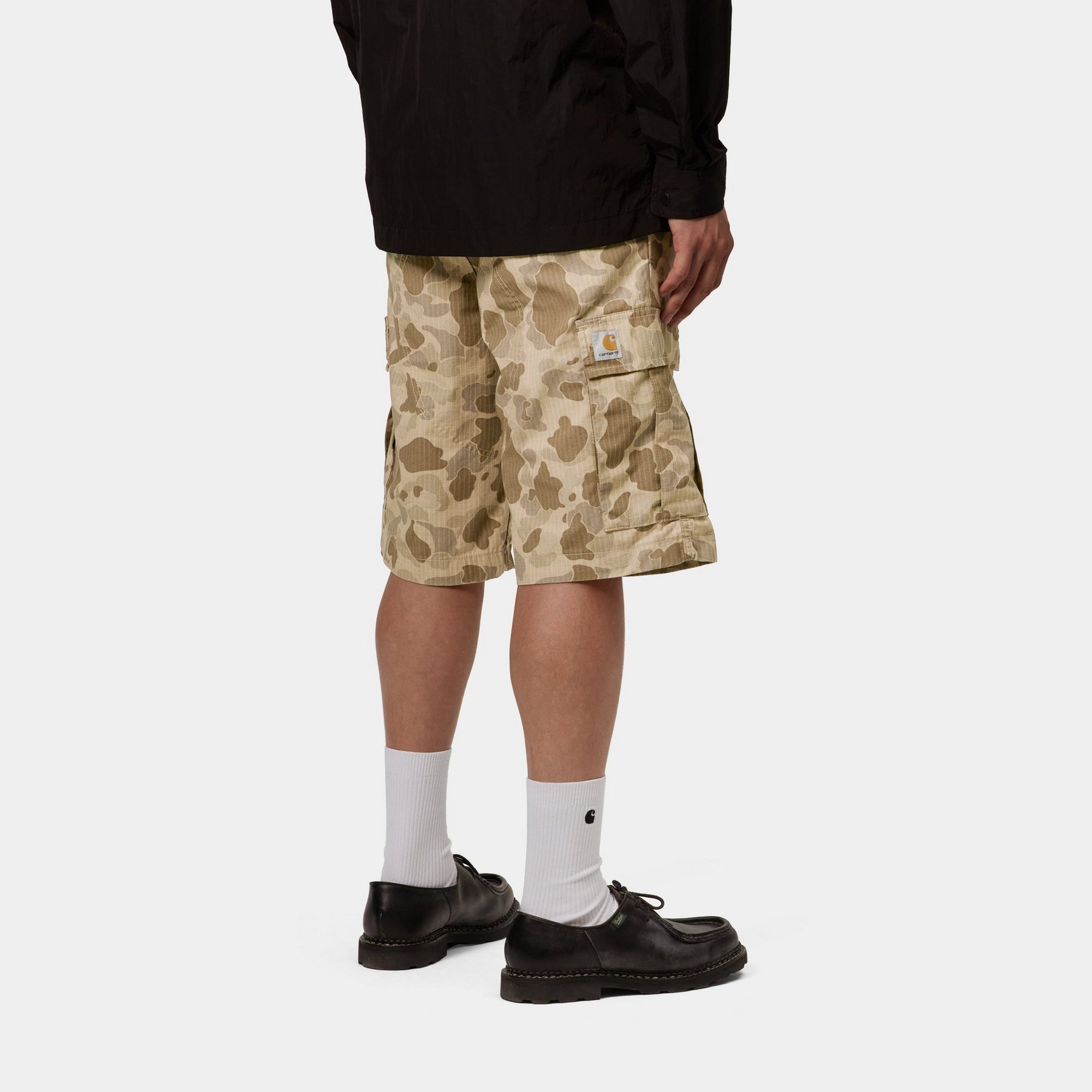 Men's Regular Fit Cargo Shorts - Garment Dyed Desert Duck Camo | Durable Outdoor Work & Hiking Shorts for Men | Casual Summer Adventure Wear