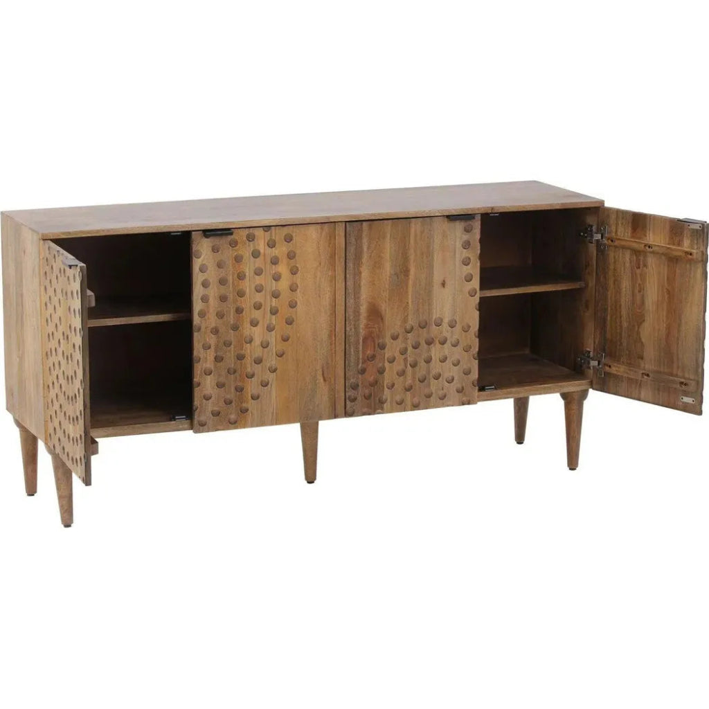 62 Inch Modern Grey Sideboard - Stylish Storage Cabinet for Dining Room, Living Room & Entryway