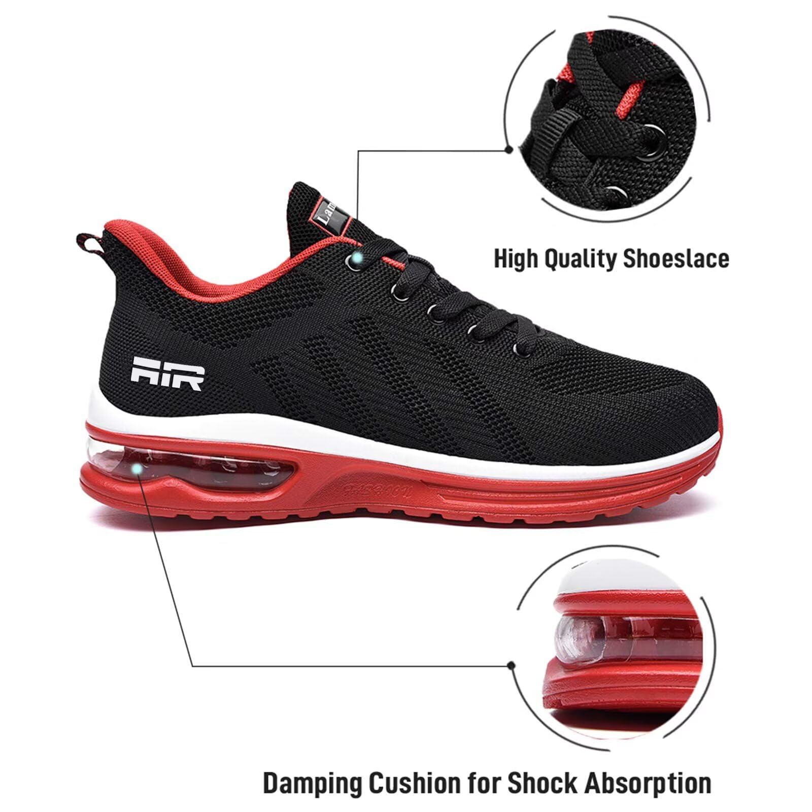 Lamincoa Women's Lightweight Walking & Running Shoes - Breathable Mesh Sneakers with Non-Slip Air Cushion for Gym, Workout, Tennis & Sports | Perfect for Jogging, Fitness Training & Daily Wear