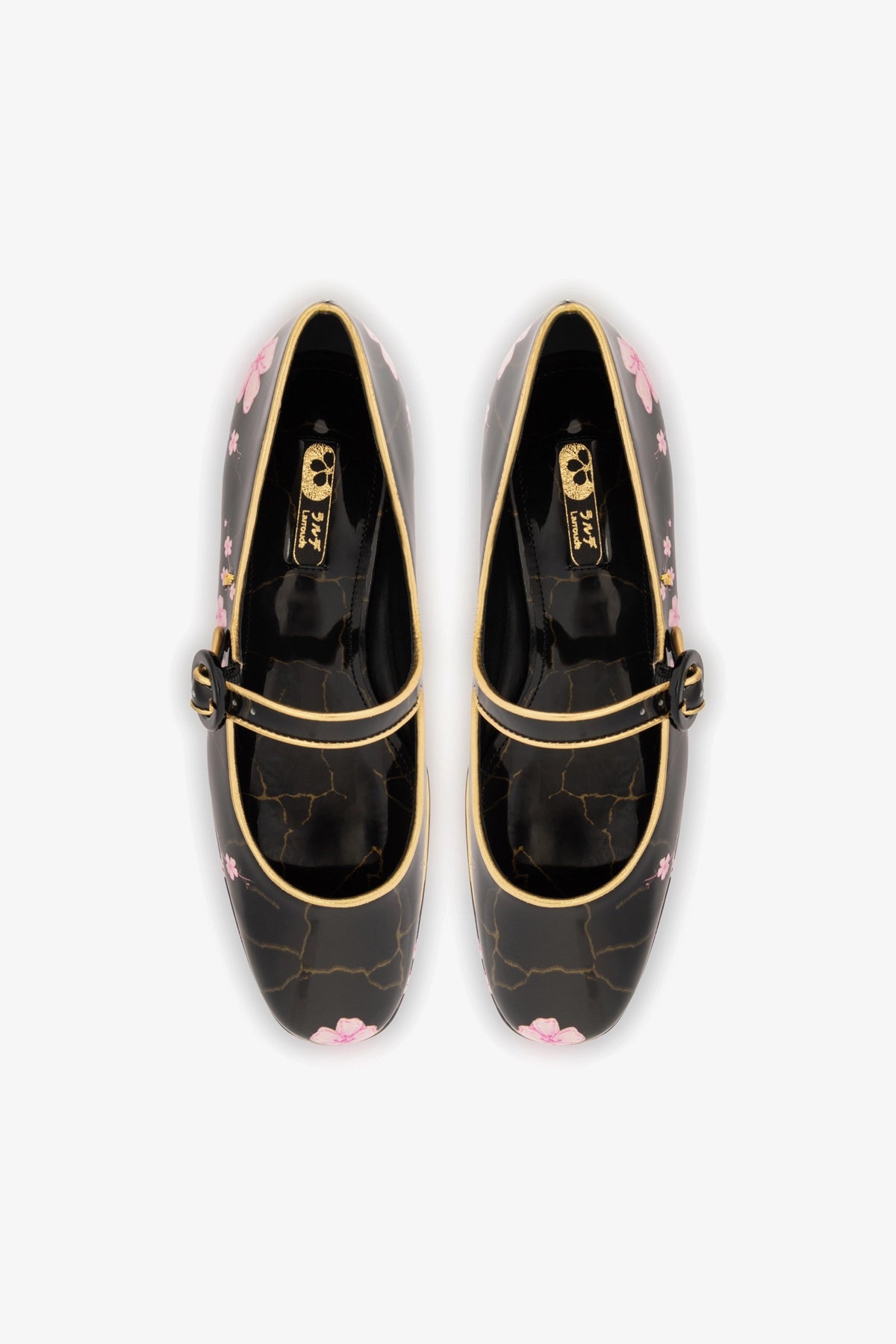 Blair Flatform Sandals - Black Sakura Printed Leather Shoes for Women | Comfortable & Stylish Summer Footwear for Casual Outings & Beach Vacations