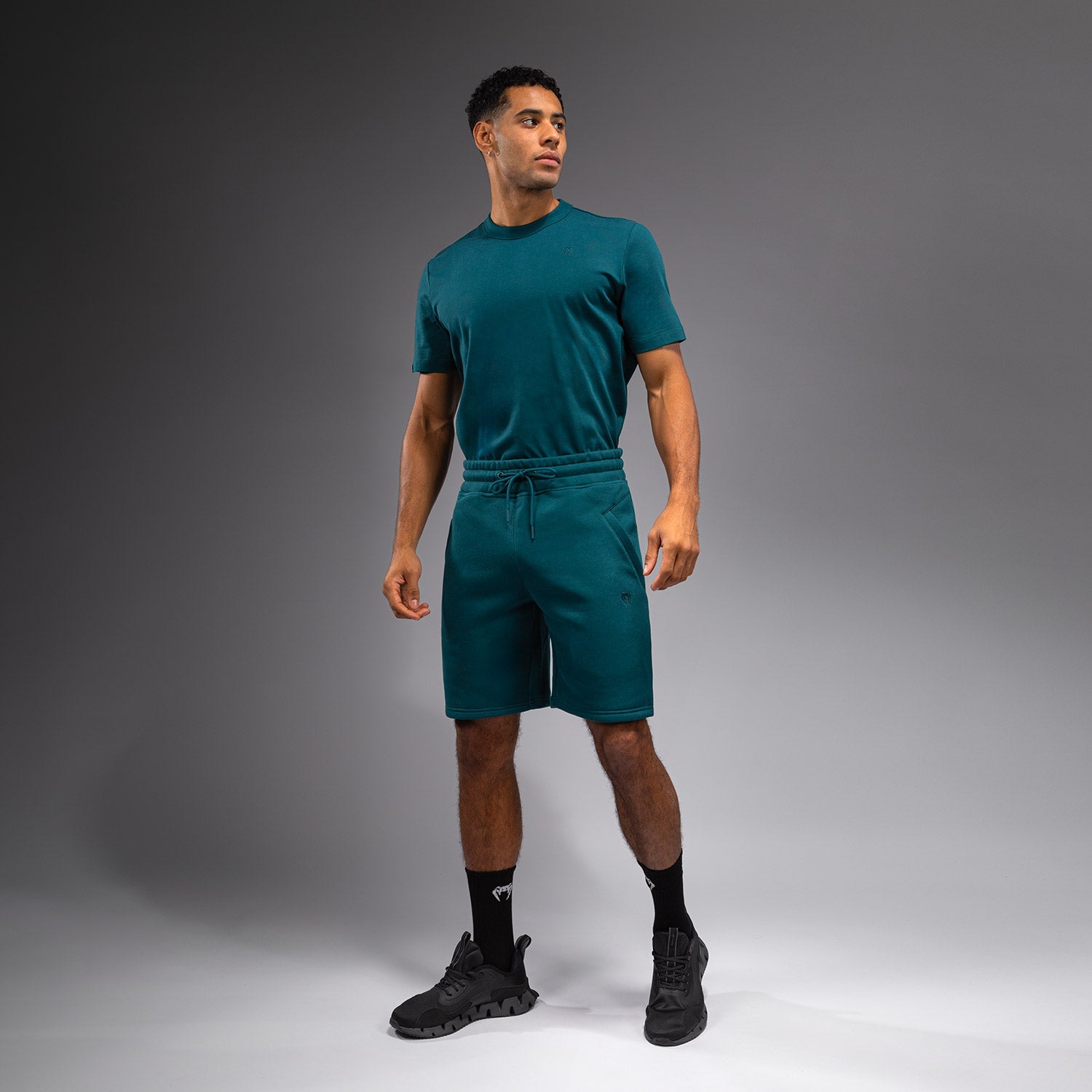 Venum Silent Power Cotton Shorts - Breathable, Lightweight & Comfortable Training Shorts for Men - Perfect for MMA, Boxing & Gym Workouts - Paon Green