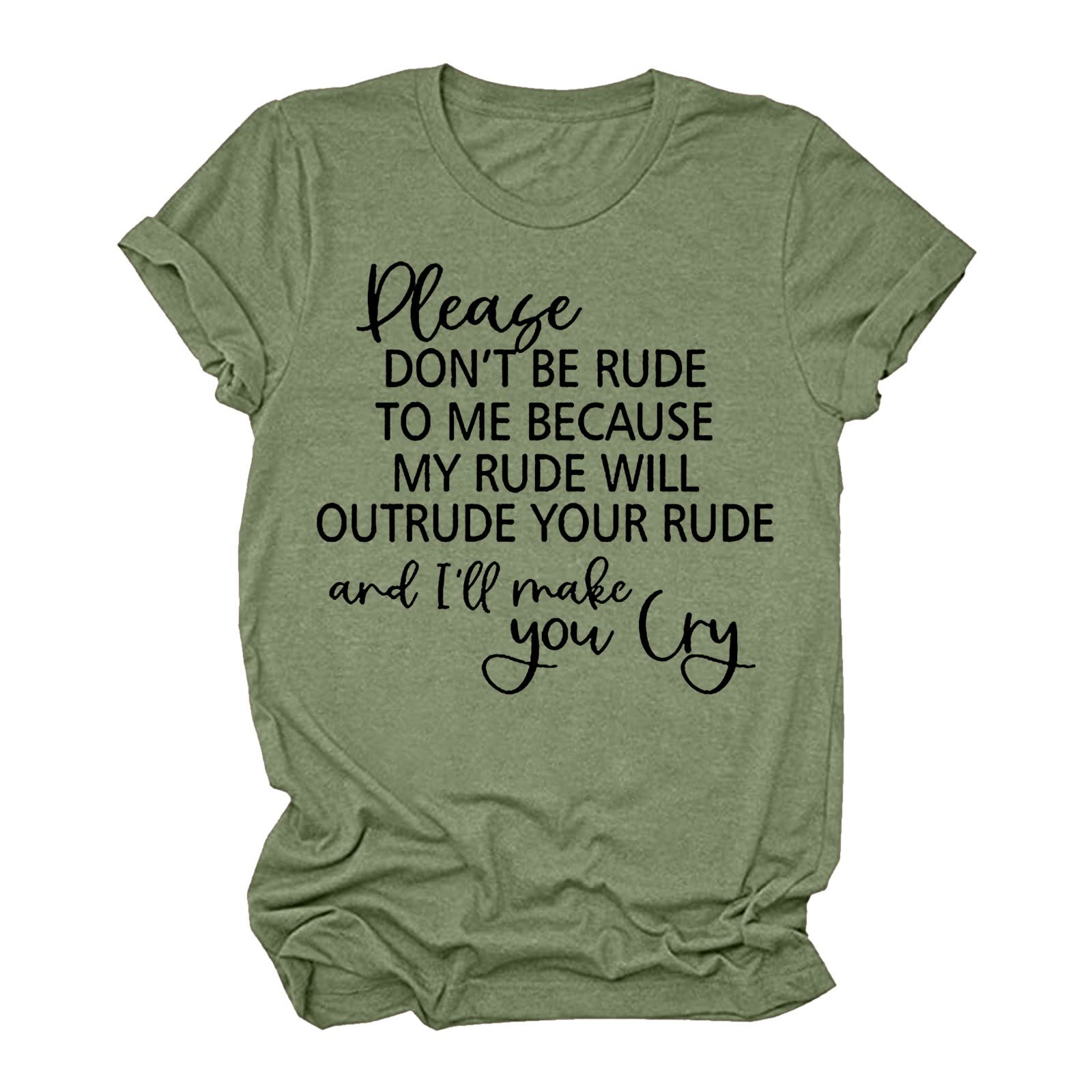 Women's Casual Blouse with Letter Print - Loose Fit Round Neck Short Sleeve Tunic Top for Everyday Wear | Perfect for Work, Weekend & Summer Outfits