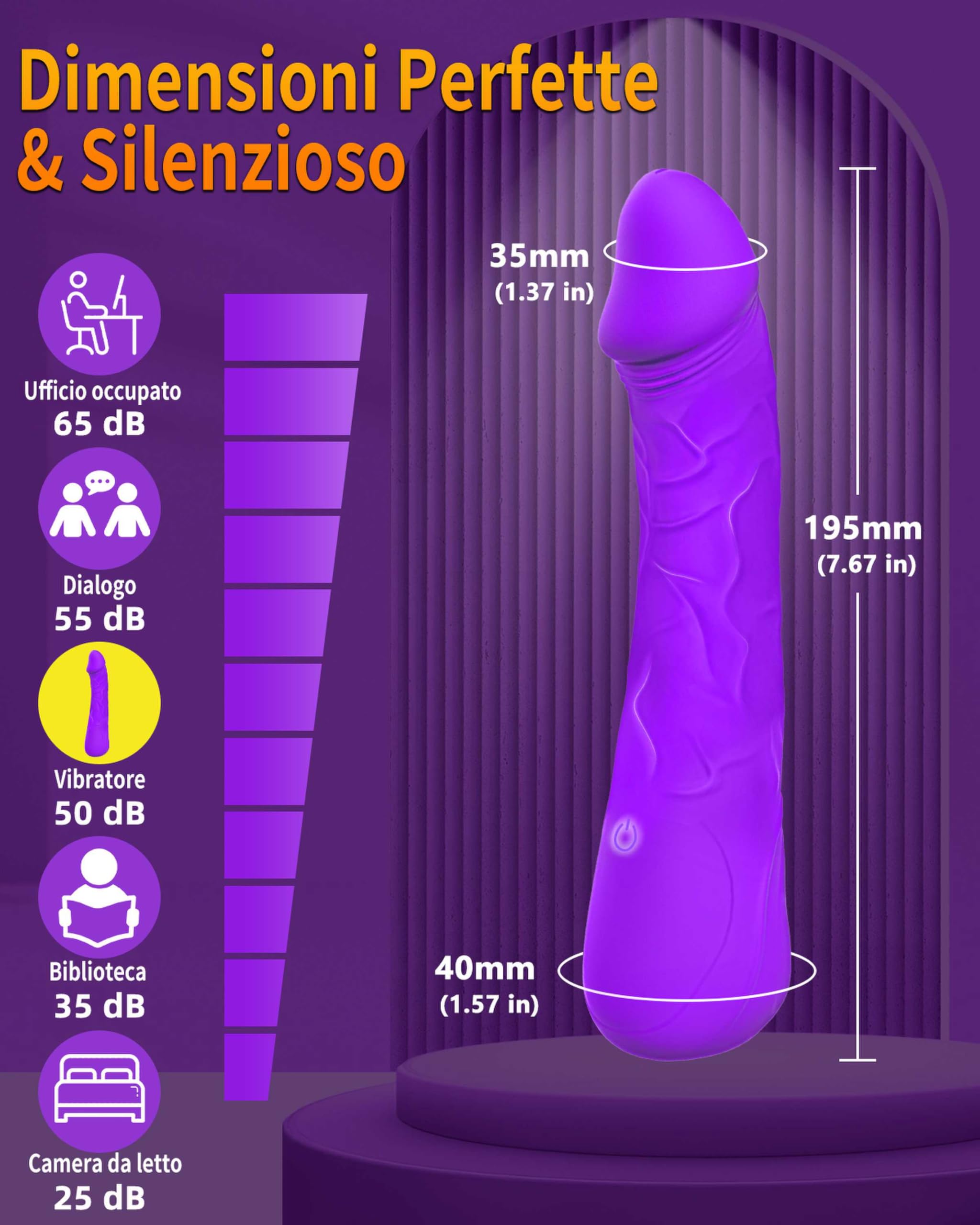 Coyoho 10-Speed G-Spot Vibrator with Squirting Function - Realistic Dildo Clitoral Stimulator for Women - Purple Adult Sex Toy for Couples Play & Solo Pleasure
