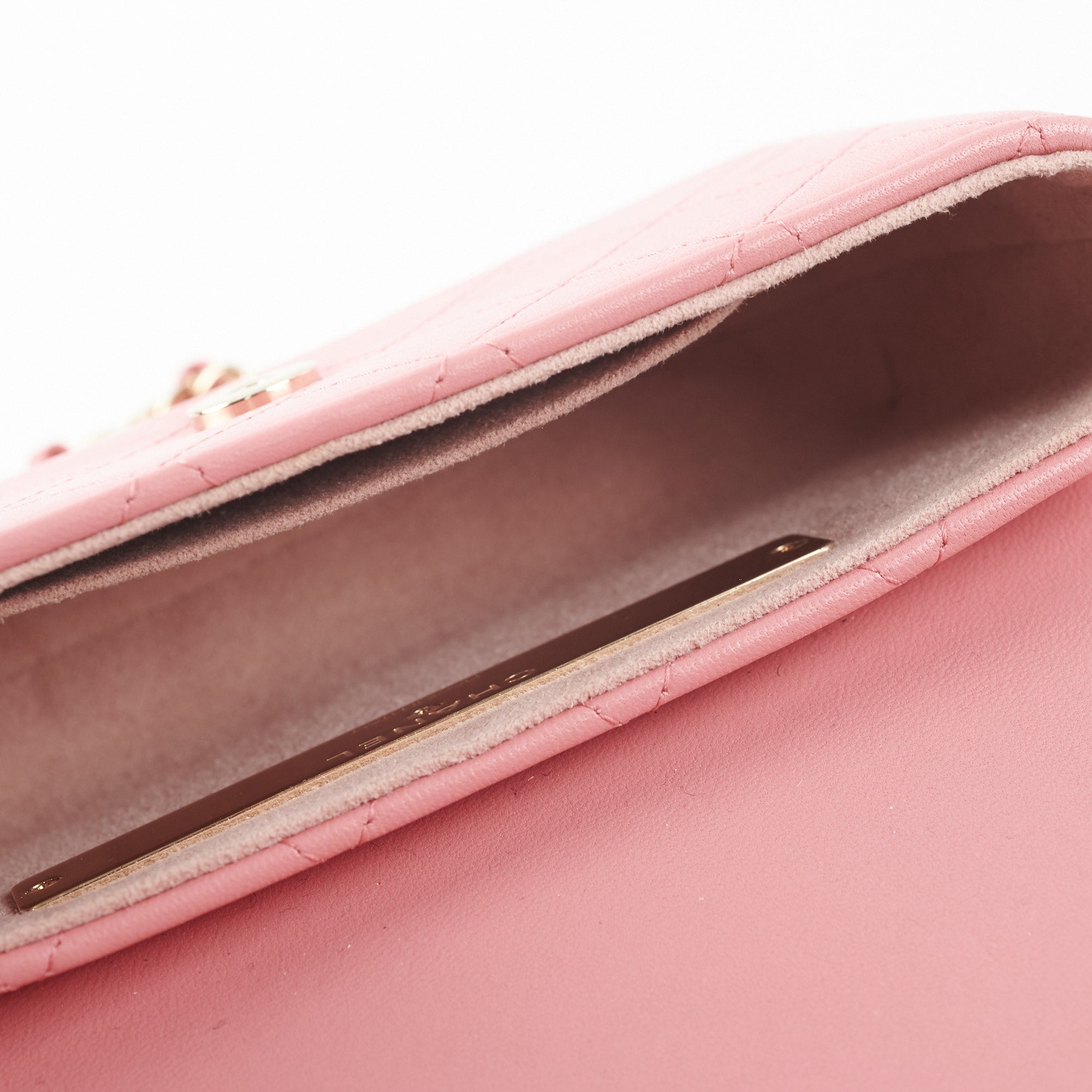 Chanel Seasonal Flap Bag Pink Microchip Leather Crossbody Purse - Luxury Designer Handbag for Women, Perfect for Parties, Dating & Special Occasions