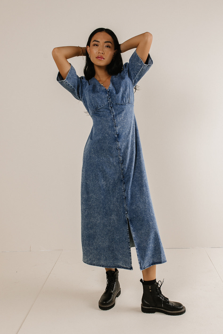 Alayna Button Up Dress for Women - Elegant Floral Print Summer Dress - Perfect for Office, Party & Casual Wear - FINAL SALE