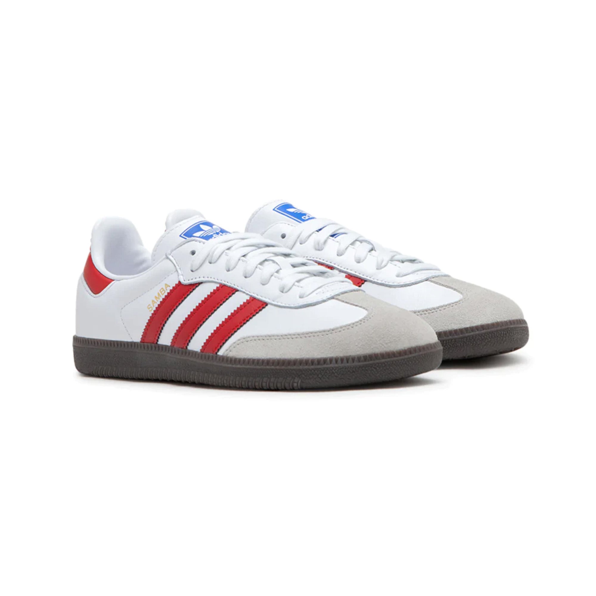 Adidas Samba OG Sneakers 2023 - White & Better Scarlet - Classic Casual Shoes for Men & Women - Perfect for Streetwear, Gym, and Everyday Fashion
