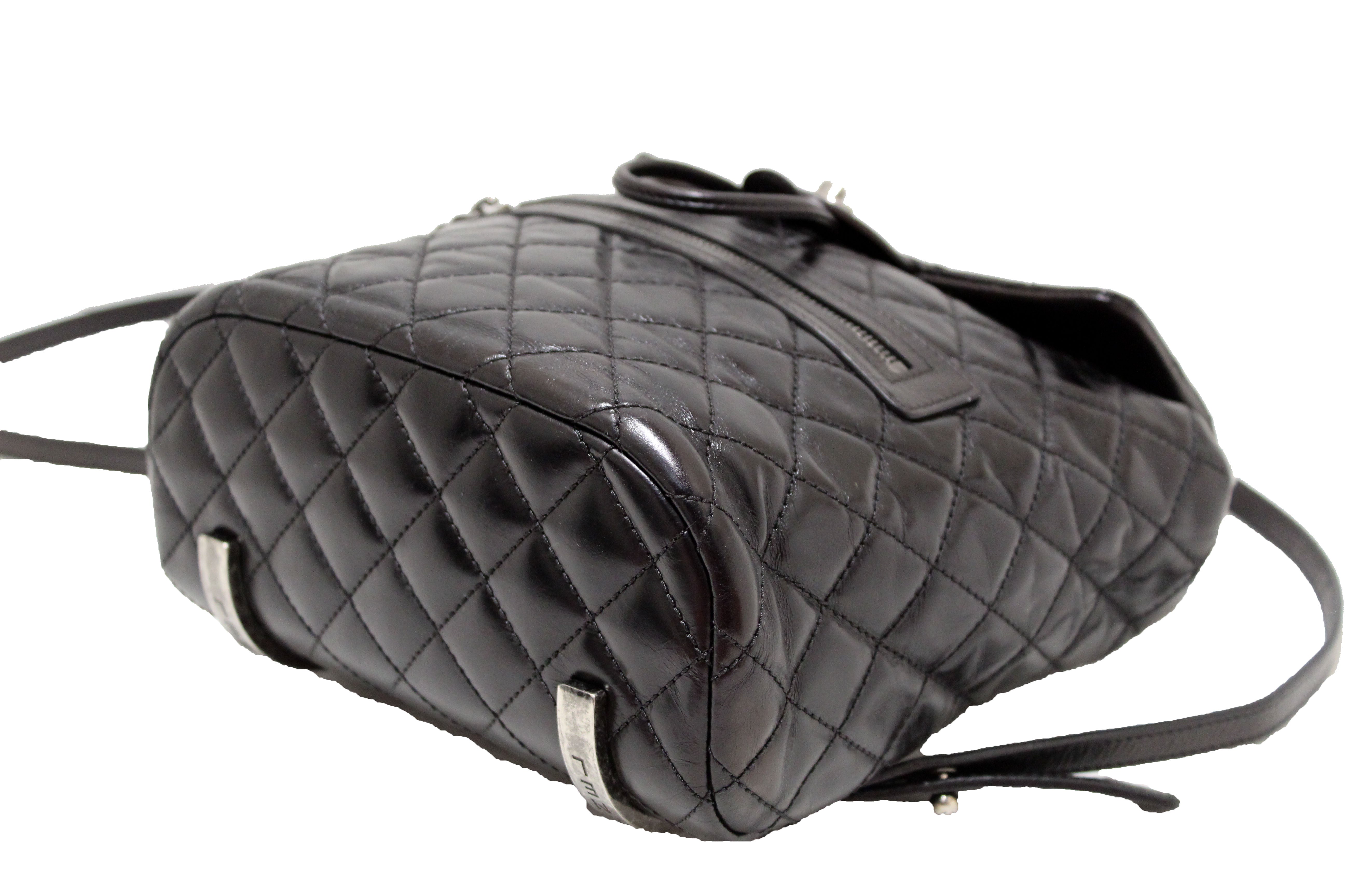 Authentic Chanel Black Quilted Calfskin Leather Small Salzburg Mountain Backpack - Luxury Designer Handbag for Women, Perfect for Travel, Work & Everyday Use