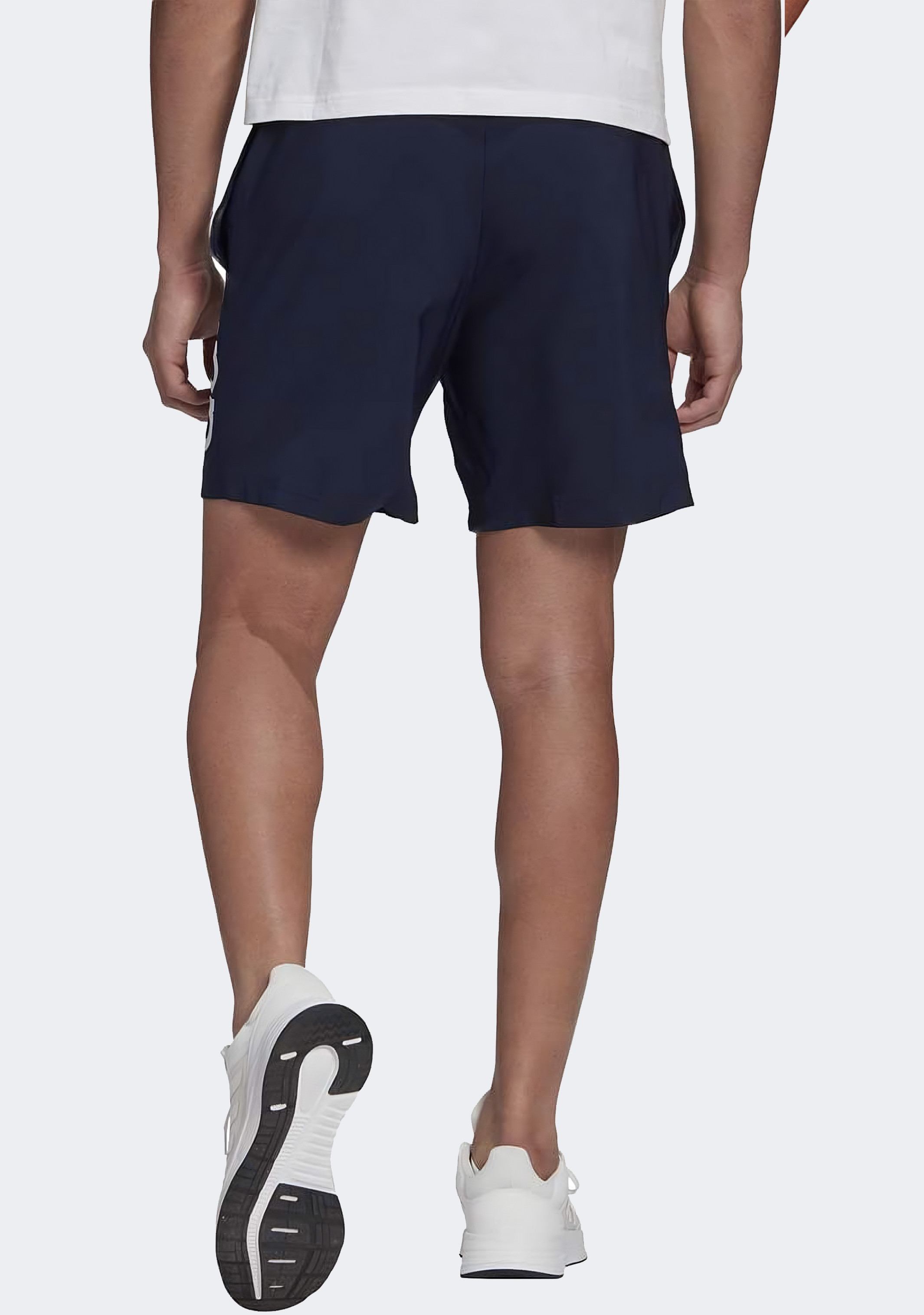 Adidas Men's Linear Logo Chelsea Shorts - Navy Blue Comfortable Athletic Shorts for Running, Gym & Casual Wear