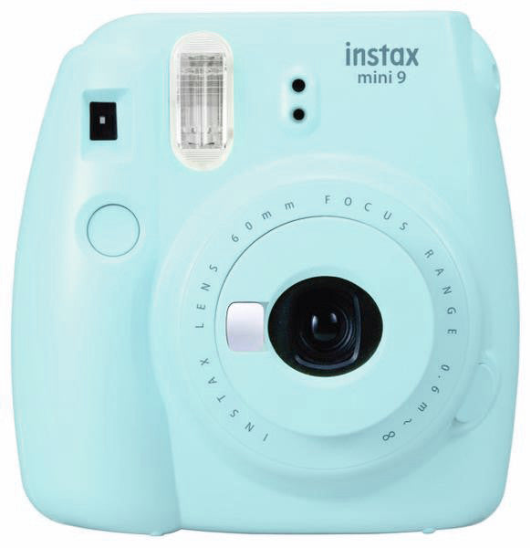 Fujifilm INSTAX Mini 9 Instant Camera - Ice Blue | Portable Selfie Camera with Built-in Mirror & Close-Up Lens | Perfect for Parties, Travel & DIY Photo Albums
