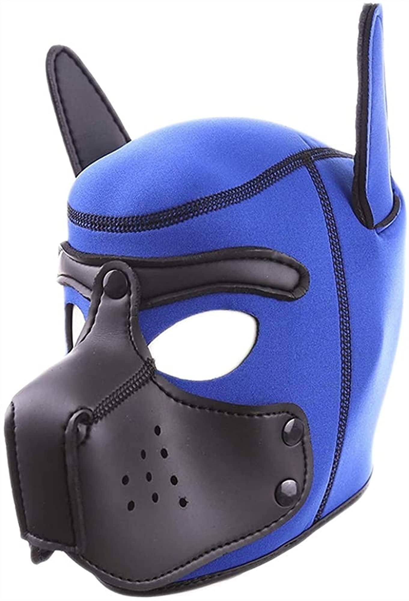 Blue Puppy Hood Full Face Mask - Dog Head Costume for Halloween Party, Cosplay & Animal Theme Events - Fun Pet Lover Accessory for Parties & Photo Shoots