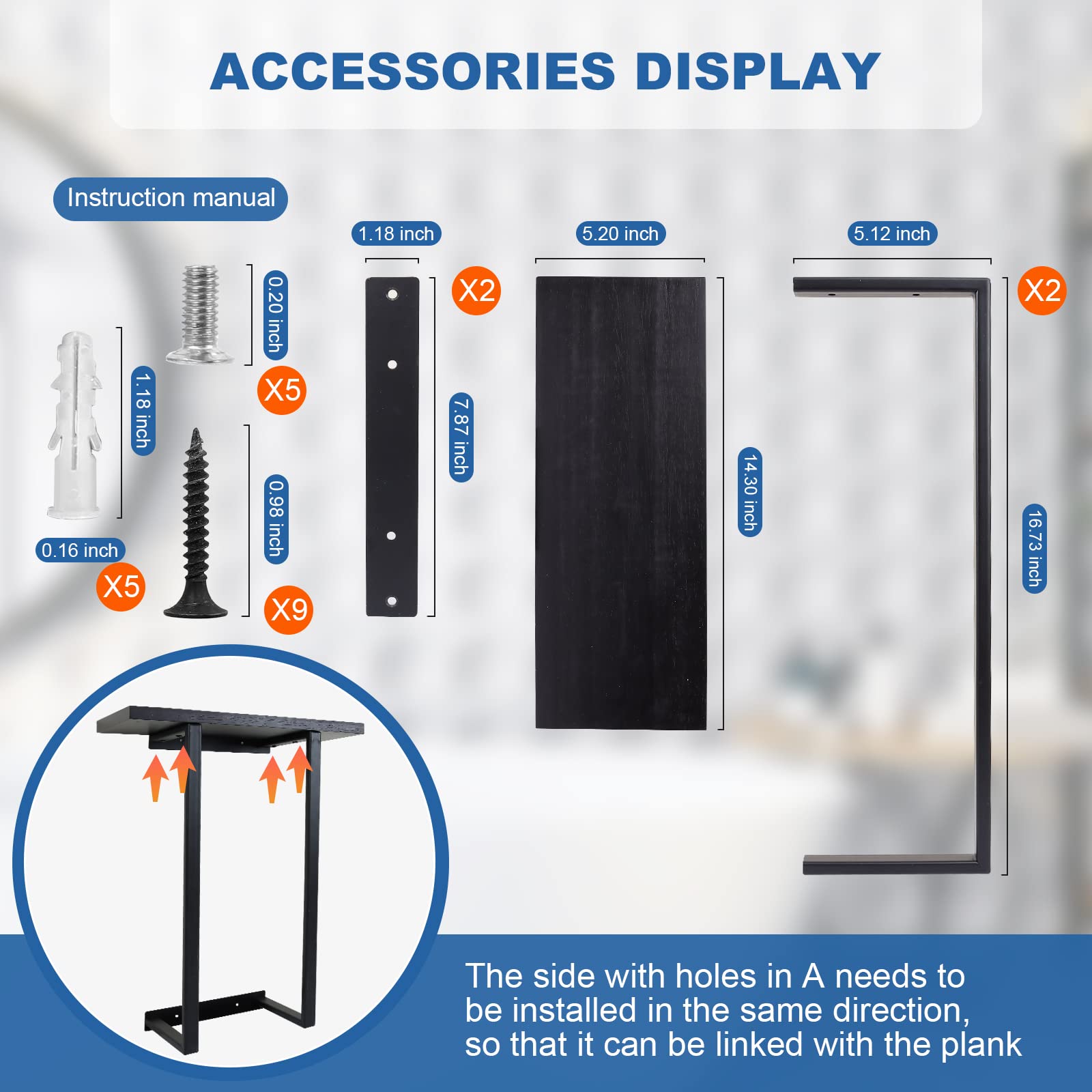 Black Wooden Shelf Metal Towel Racks for Bathroom Wall Mounted - Rolled Bath & Hand Towel Holder Storage Organizer for Bathroom, RV, Camper - Perfect for Small Spaces & Home Decor