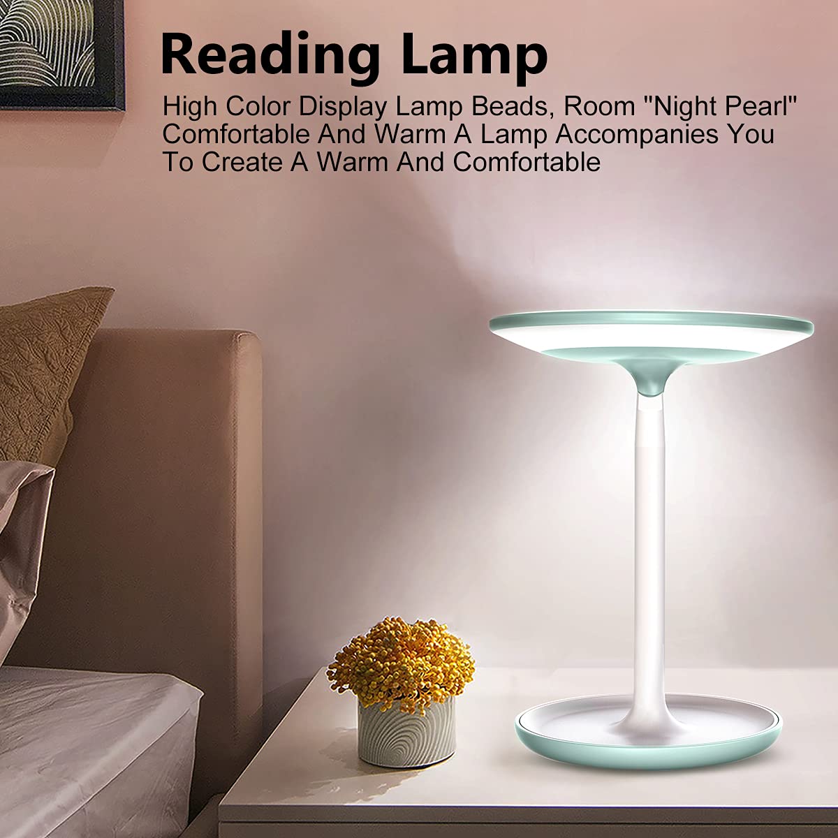 LED Makeup Mirror with Lights & 10X Magnification - Adjustable Brightness Touch Control Vanity Mirror with Stand, USB Charging, for Home, Bathroom, Dressing Table & Travel Use