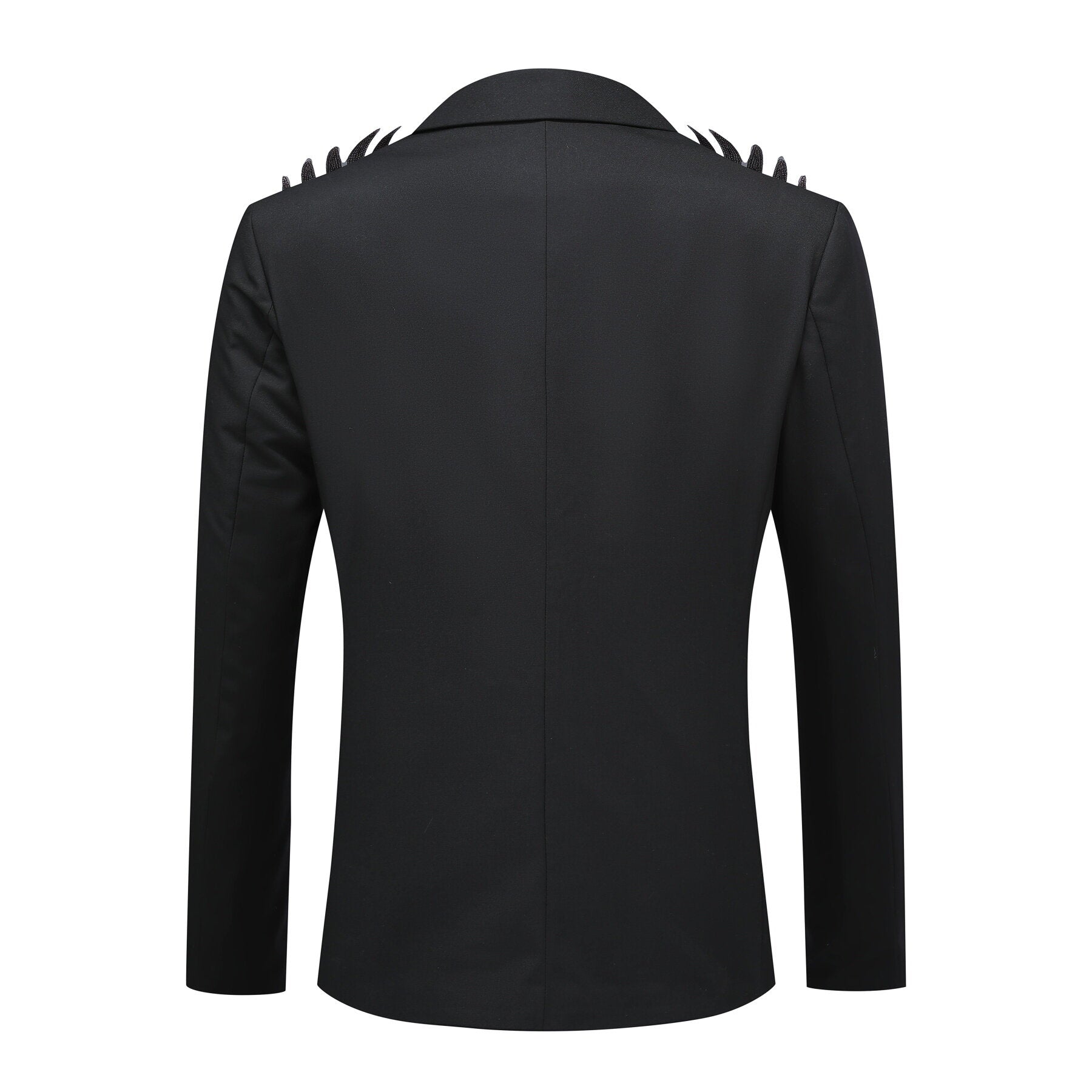 Red Wings Black Blazer Dress with Floral Embroidery - Elegant Women's Formal Wear for Office, Cocktail Parties & Special Occasions