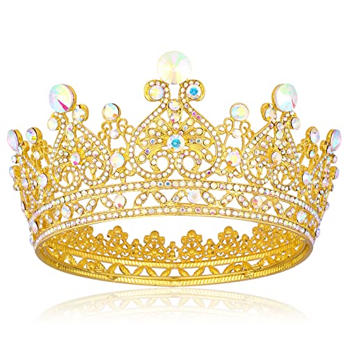 Aurora Borealis Crystal + Gold Tiara