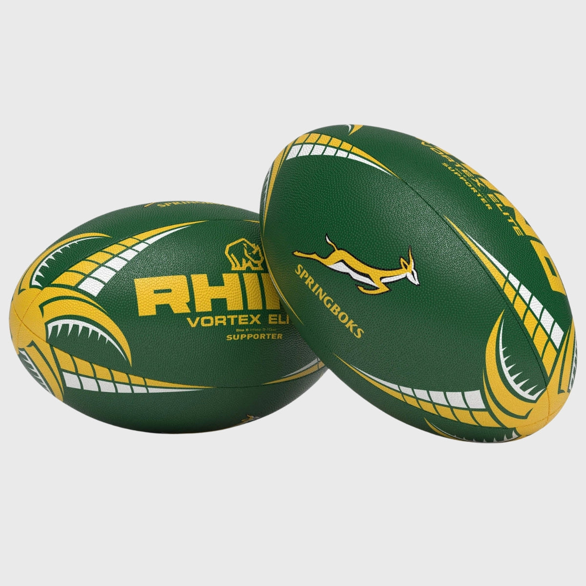 Rhino Springboks Rugby Ball - Official Size & Grip for Training & Matches - Perfect for Fans, Players & Game Day Celebrations