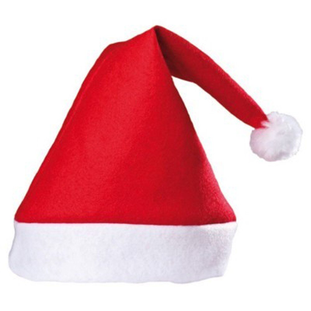 Matissa Kids Felt Santa Hats - Pack of 6 Red Christmas Hats for Children - Perfect for Holiday Parties, Christmas Photos & Festive Dress-Up