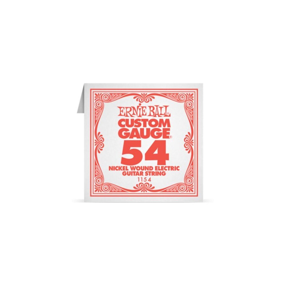 Ernie Ball 1154 .054 Nickel Wound Single Guitar Strings - Premium Electric Guitar Strings for Rock, Blues & Metal - Perfect for Live Performances & Studio Recording