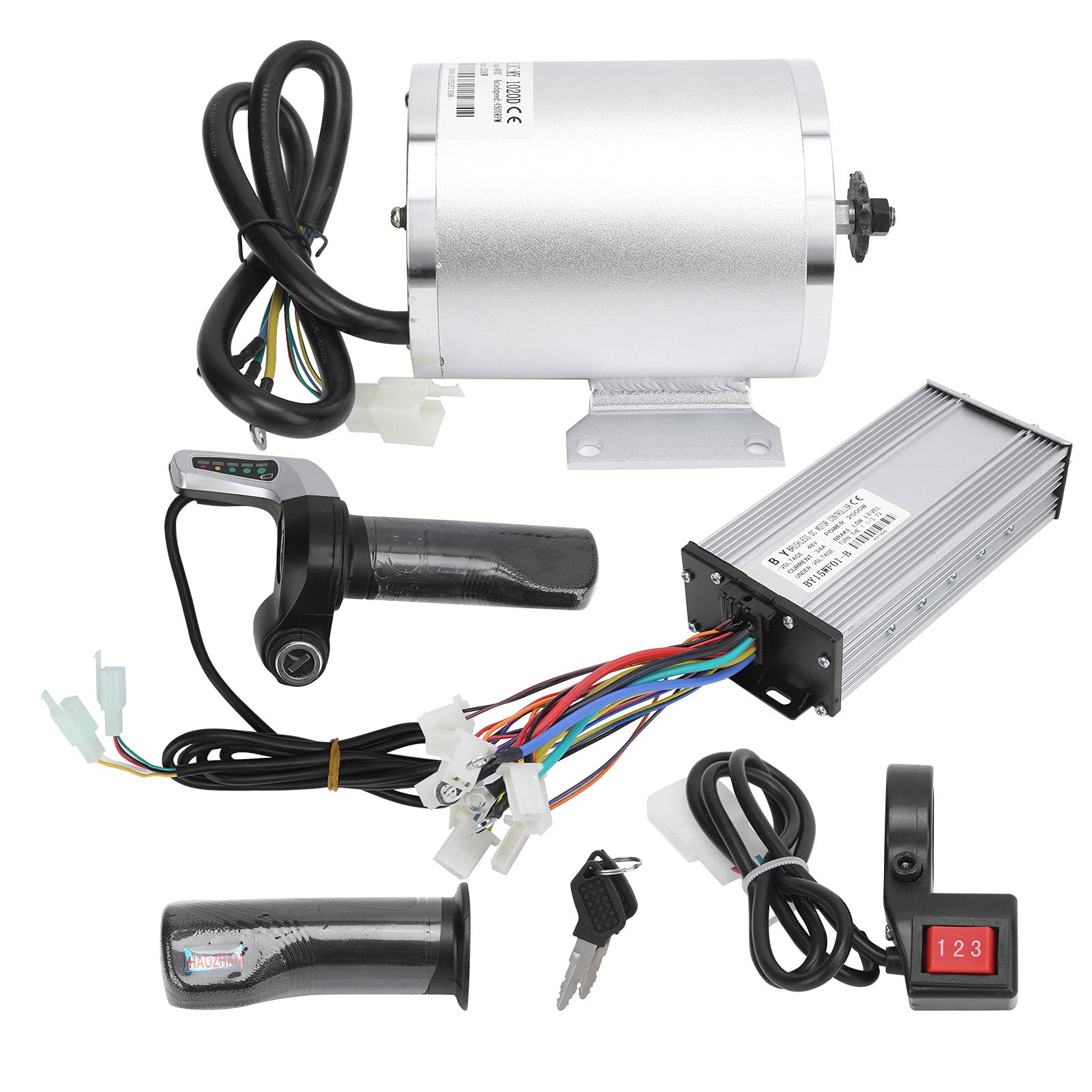 48V 2000W Brushless Motor Controller with Throttle for E-Bike & Scooter - High Speed Riding