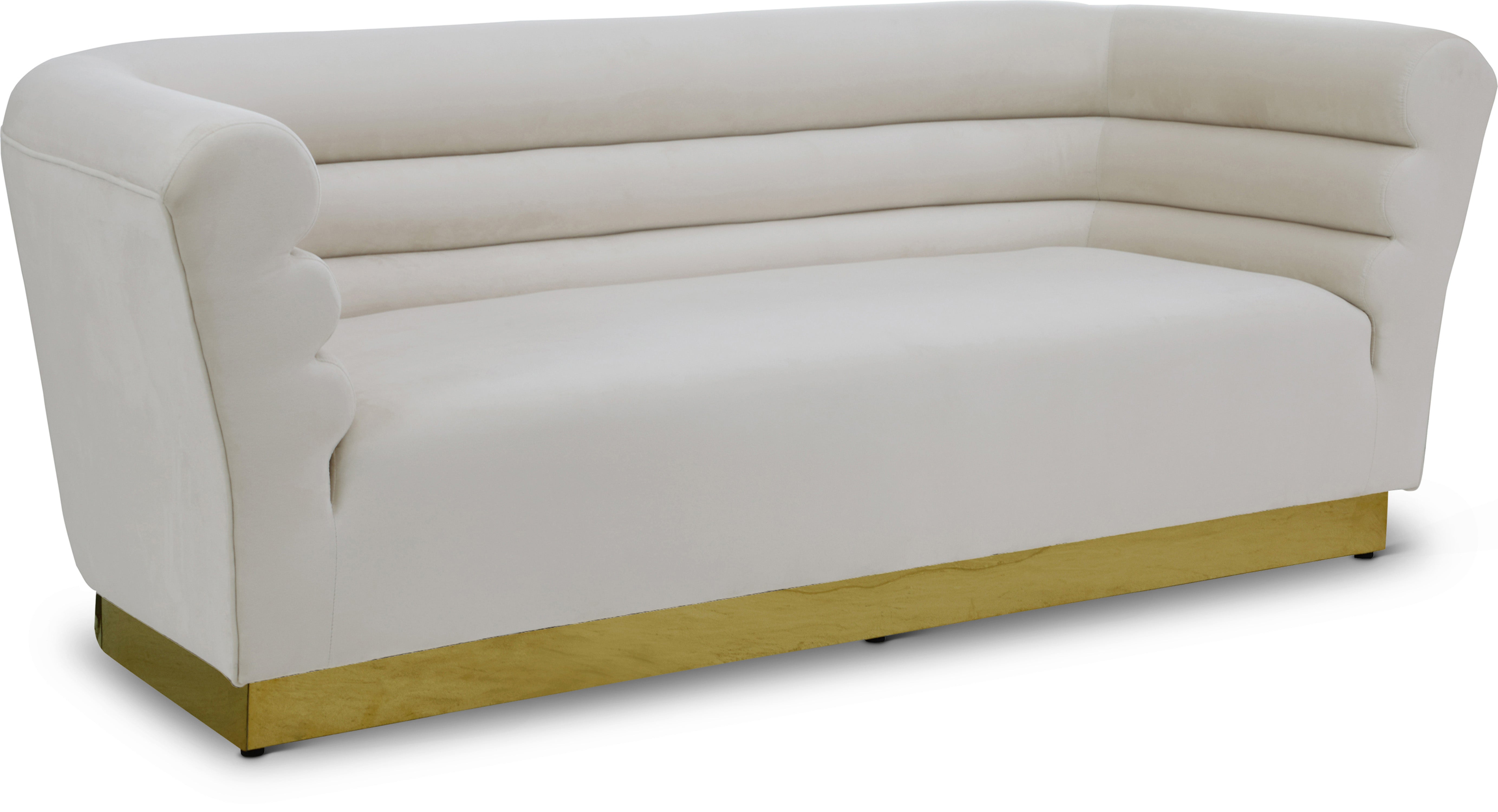 Luxury Bellini Velvet Sofa - Modern Plush Upholstered Couch for Living Room, Lounge & Home Decor - Soft Comfortable Sectional Sofa for Apartment, Dorm or Office