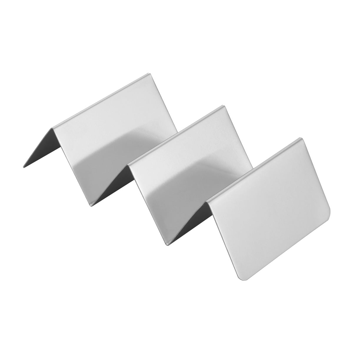American Metalcraft TSH3 Taco Holder - 2 or 3 Compartment Stainless Steel Taco Stand for Parties & Mexican Food Serving | Perfect for Taco Tuesday & Family Gatherings