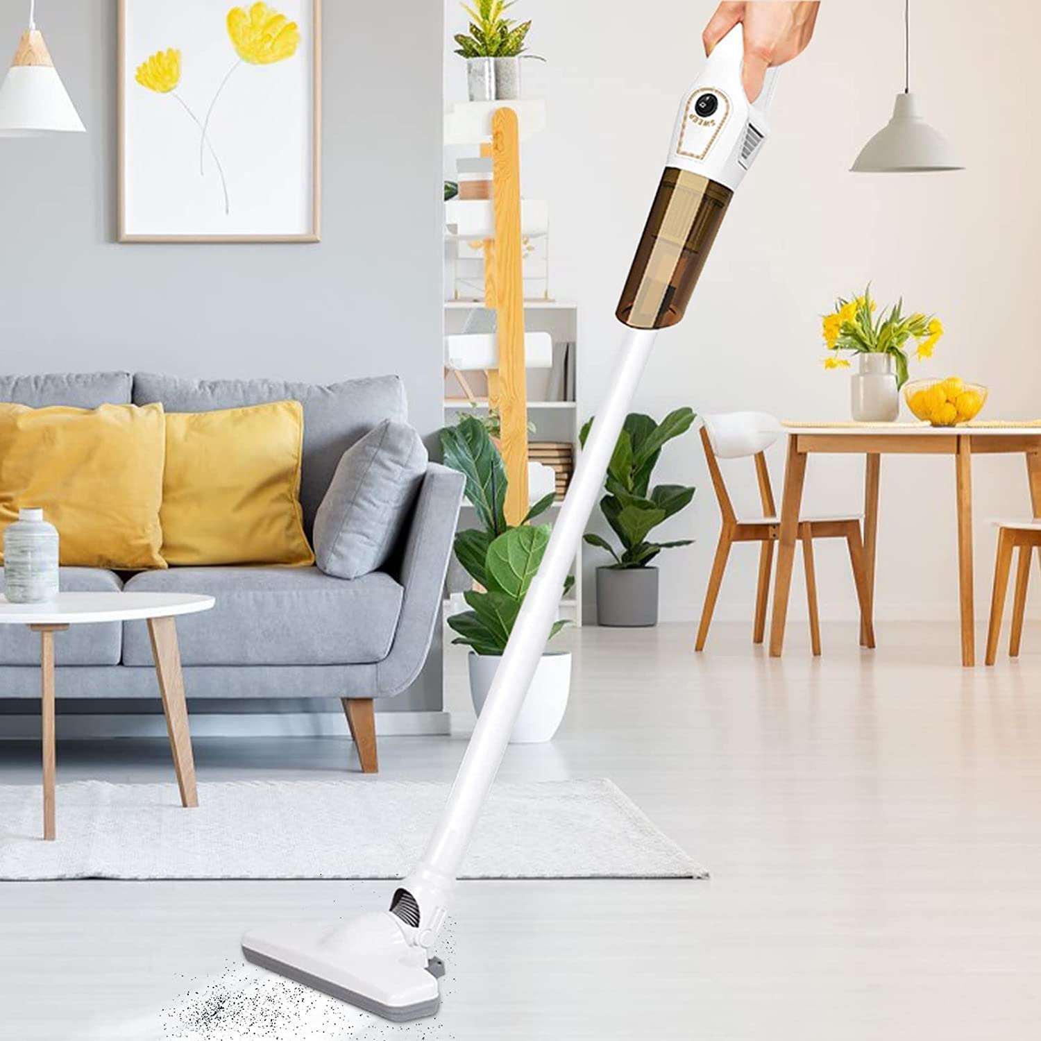 Best Cordless Stick Vacuum Cleaner - Rechargeable, 30 Min Runtime, Lightweight & Quiet for Carpets & Hardwood Floors - 3 Speed Adjustable for Pet Hair - Perfect for Home Cleaning, Car Detailing & Pet Owners