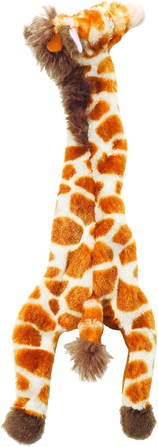 SPOT Mini Skinneeez Stuffless Dog Toy with Squeaker - Soft Plush Giraffe Tug of War Squeak Toy for Small & Large Dogs | Interactive Chew Toy for Puppies & Adult Dogs | Perfect for Indoor Play, Training & Bonding Time