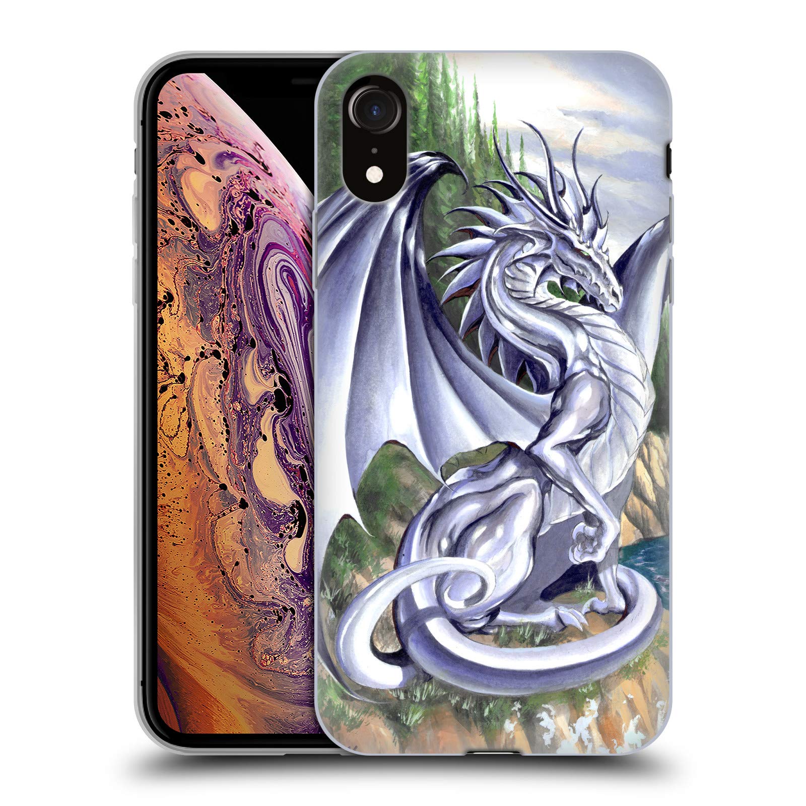 Officially Licensed Ruth Thompson Quicksilver Dragons Soft Gel Case for Apple iPhone XR - Durable Protective Phone Cover with Artistic Design - Perfect for Everyday Use, Travel & Gift Giving