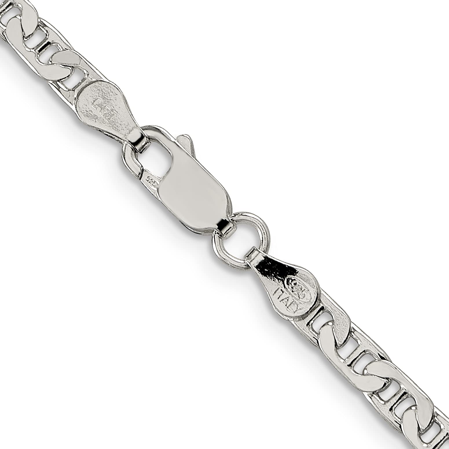 925 Sterling Silver 6.5mm Anchor Mariner Link Chain Necklace for Women - Dainty Nautical Jewelry Gift for Her - Perfect for Beach Vacations, Boat Parties & Summer Outfits
