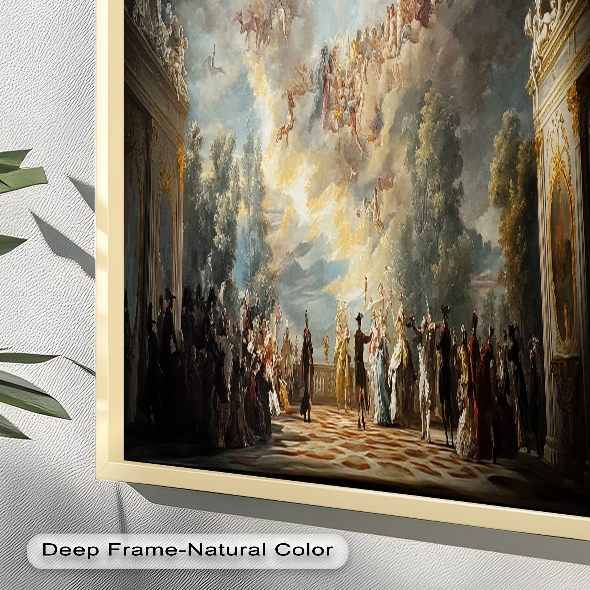 Baroque Heaven - Grand Ballroom Oil Painting | Classic Artwork for Home Decor, Office & Gallery | Perfect for Living Room, Dining Area & Wall Display