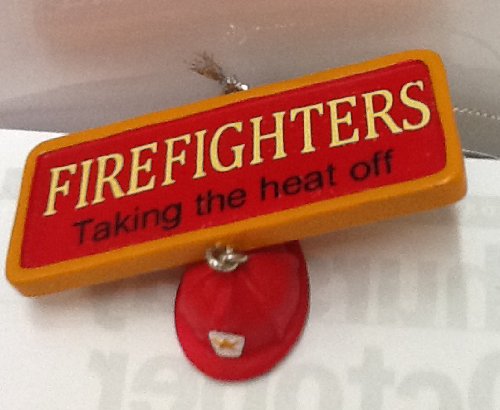 Midwest CBK Firefighters Taking The Heat Off Hat Dangle Ornament - Firefighter Appreciation Gift for Christmas Tree, Office Decor & First Responder Thank You Present