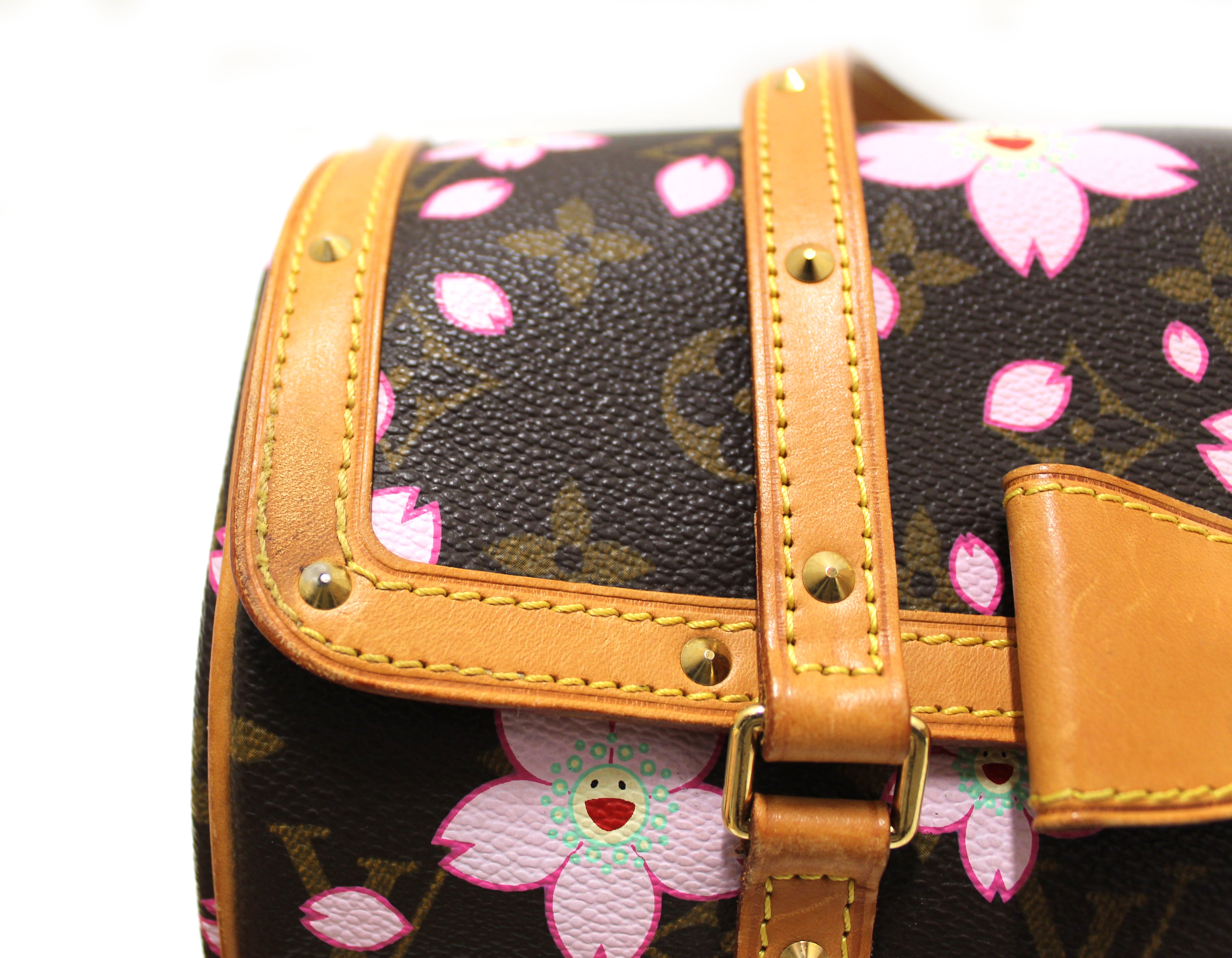 Authentic Louis Vuitton Monogram Cherry Blossom Papillon 26 Handbag - Limited Edition Luxury Shoulder Bag for Women, Perfect for Date Night, Parties & Special Occasions