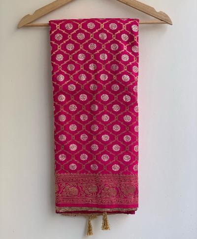 Authentic Benarasi Butti Silk Wedding Saree | Premium Indian Bridal Wear | Next Day Delivery UK | Perfect for Weddings, Festivals & Special Occasions