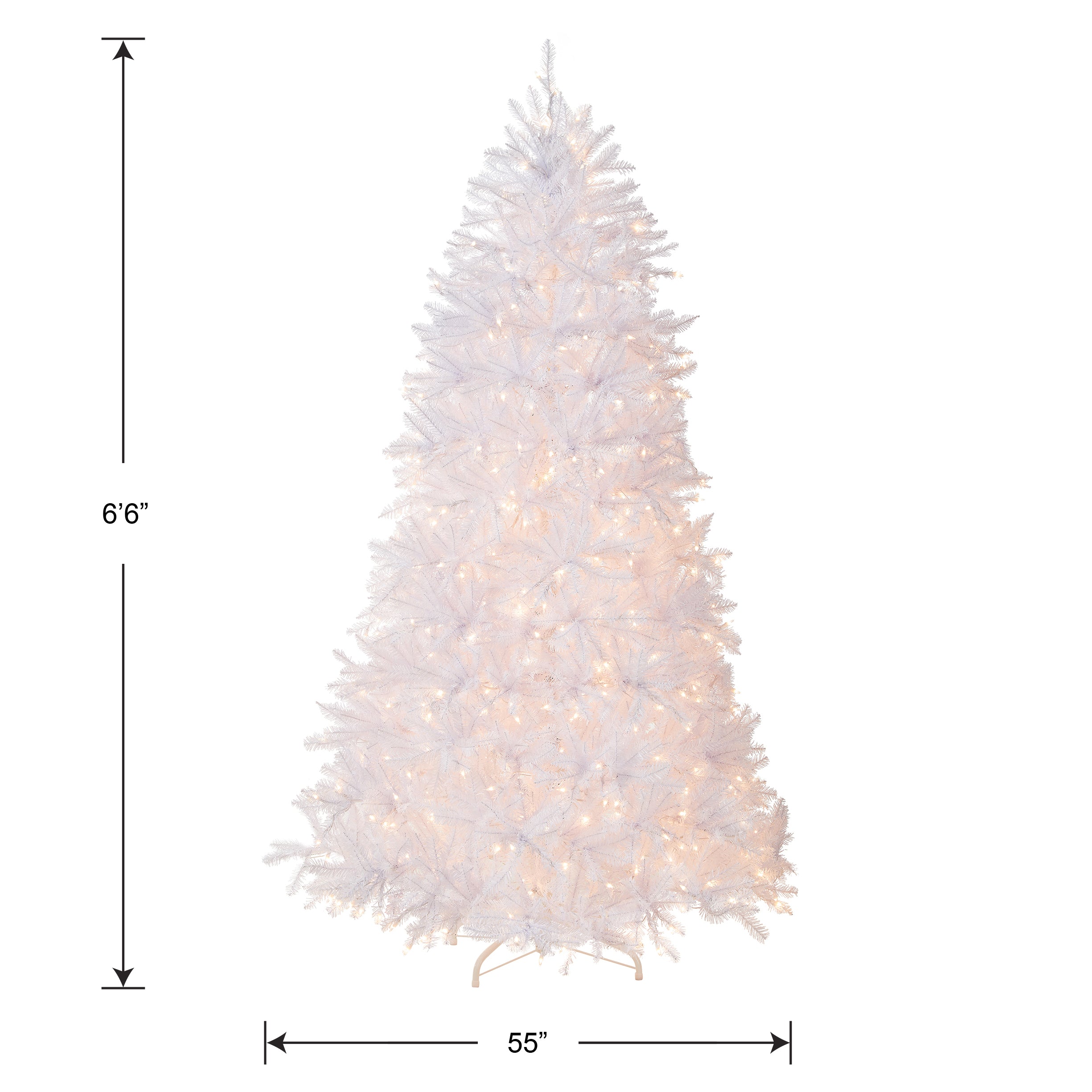 6.5 ft Pre-Lit Dunhill Fir Artificial Christmas Tree with Clear LED Lights - Perfect for Home, Office, and Holiday Decorations