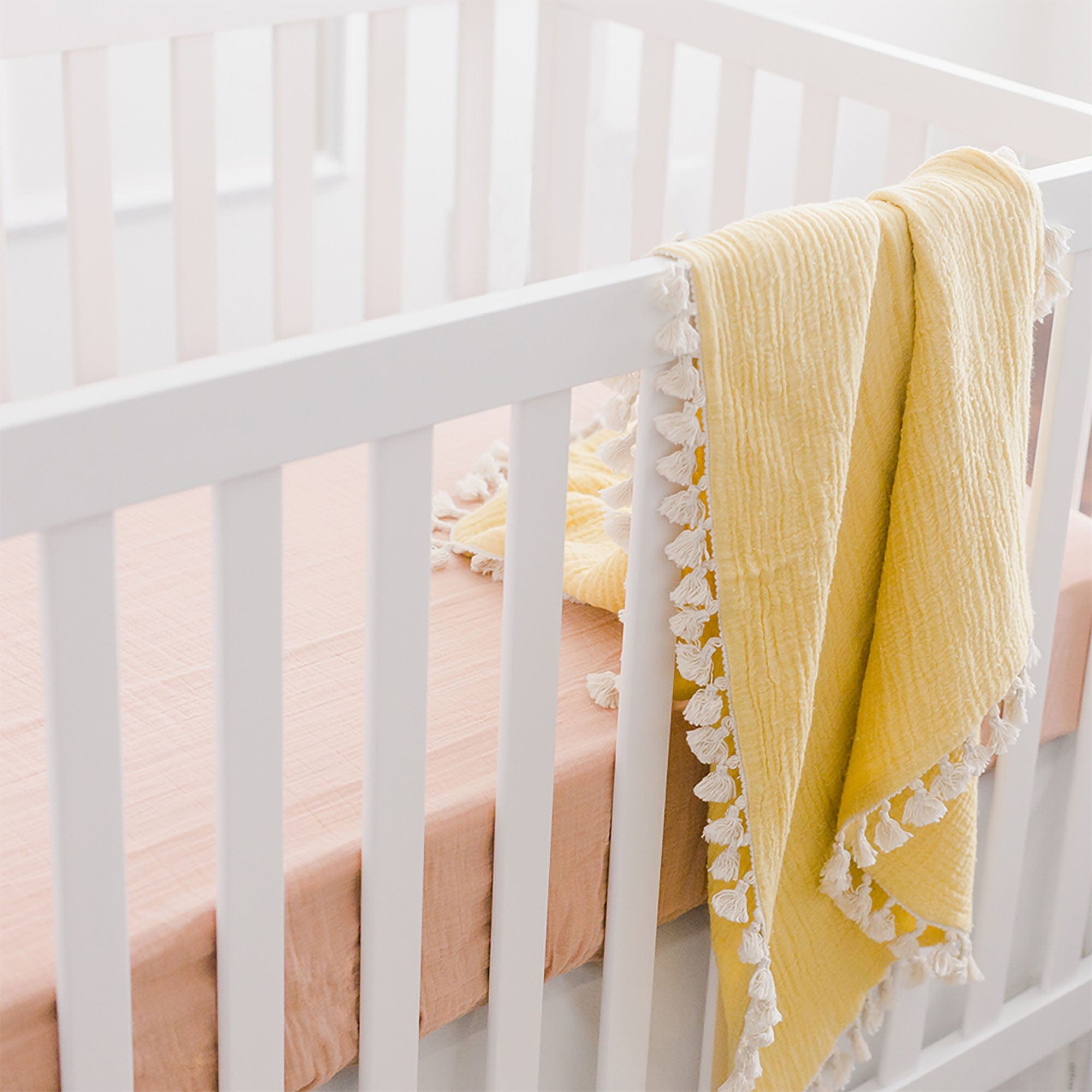 Organic Cotton Fitted Crib Sheet for Baby Crib - Soft, Breathable & Hypoallergenic Nursery Bedding - Perfect for Newborns, Toddlers & Daycare Use