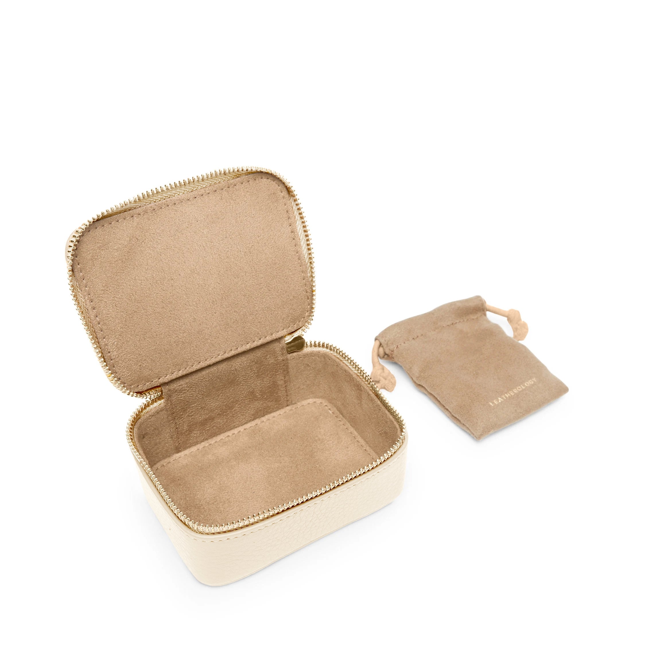 Small Jewelry Organizer Sand - Portable Travel Jewelry Case for Earrings, Rings & Necklaces - Perfect for Vacation, Business Trips & Daily Use