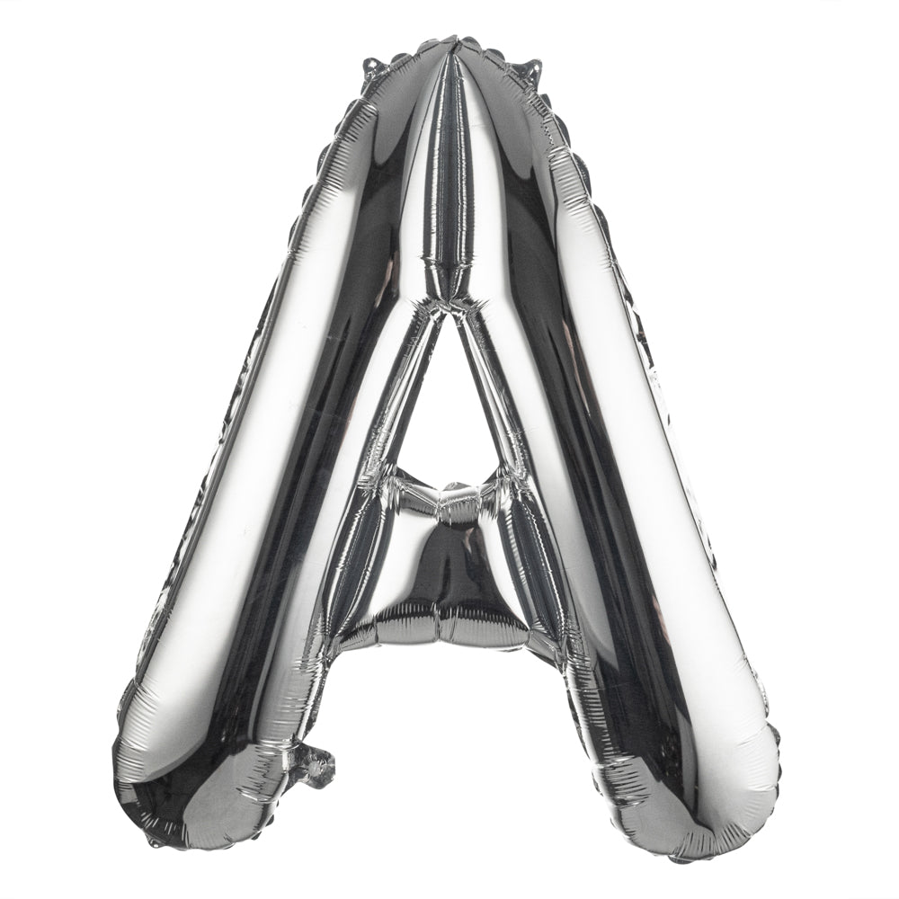 Balloonify Silver Mylar Letter A Balloon - 40 Inch Large Foil Alphabet Balloon for Birthday Party Decorations, Baby Showers & Graduation Celebrations - 1 Count Box