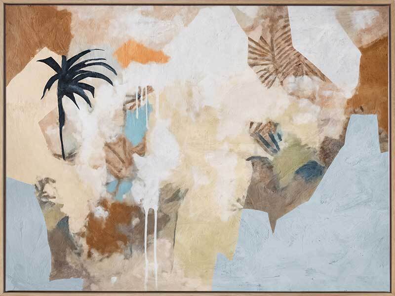 Earthy Collage Canvas Art Print - Nature Inspired Wall Decor for Living Room, Bedroom & Office - Perfect for Home & Office Decor
