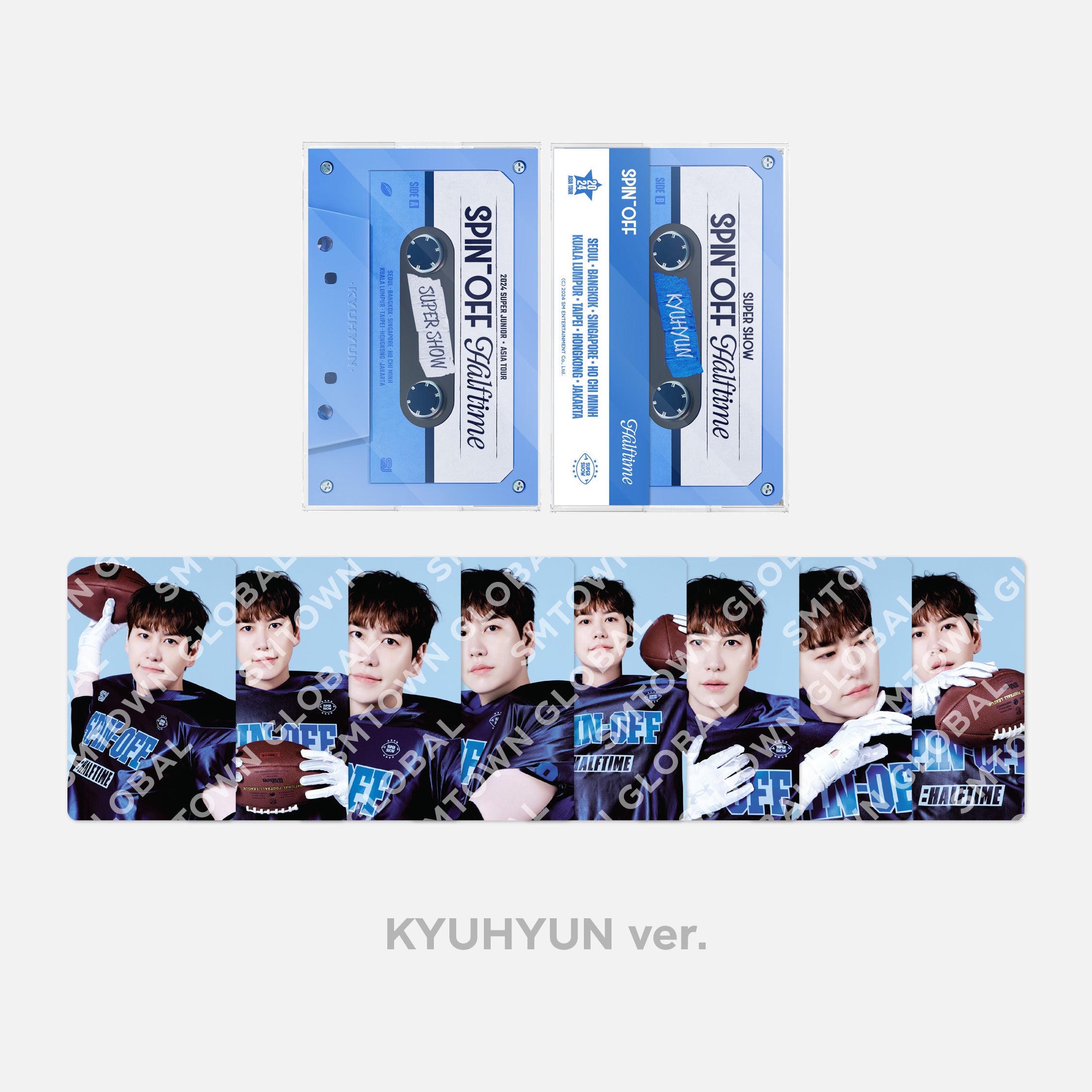 2024 Super Junior 'Super Show Spin Off: Halftime' Cassette Tape Photo Set - Limited Edition K-Pop Merchandise for Fans & Collectors - Perfect for Concerts, Gifts, and Memorabilia Display