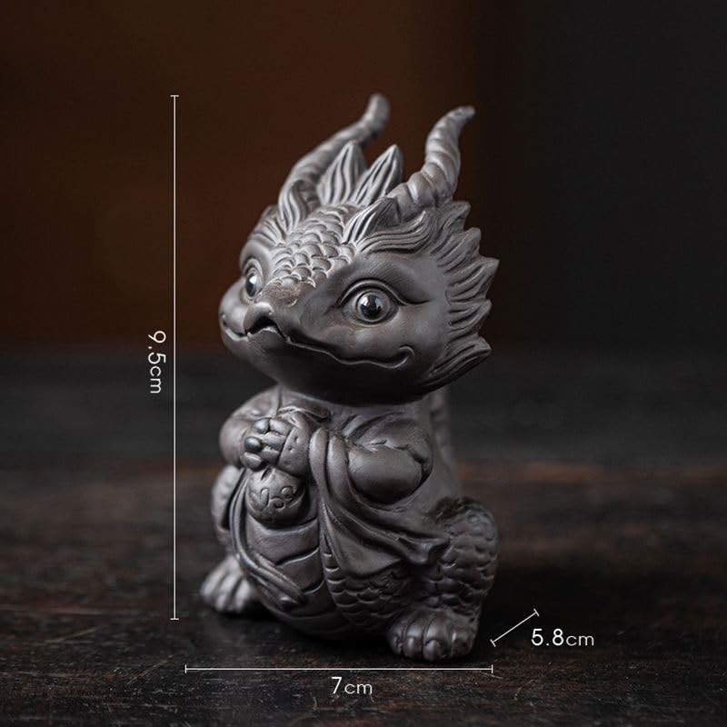 Handmade Zisha Dragon Tea Pet - Ceramic Kung Fu Tea Tray Decor for Tea Lovers