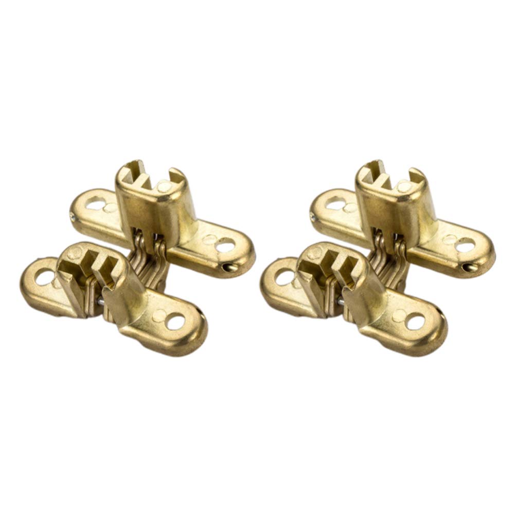2PCS Invisible Cabinet Hinges - Concealed Cross Hinges with 8 Screws for Kitchen Cabinets, Furniture & Jewelry Boxes | Durable Hidden Hinge for Smooth Door Operation (Perfect for Home Renovation & DIY Projects)