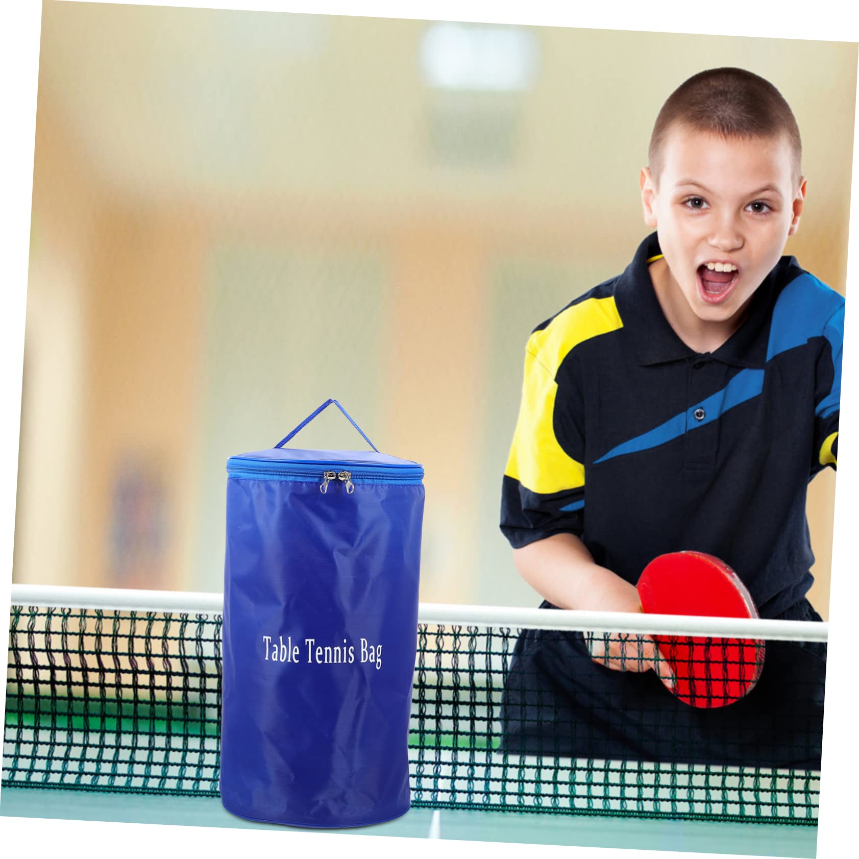 Kisangel Table Tennis Storage Bag - Lightweight Zippered Organizer Backpack for Ping Pong Paddles & Balls | Perfect for Outdoor Sports, Training & Soccer Equipment Storage