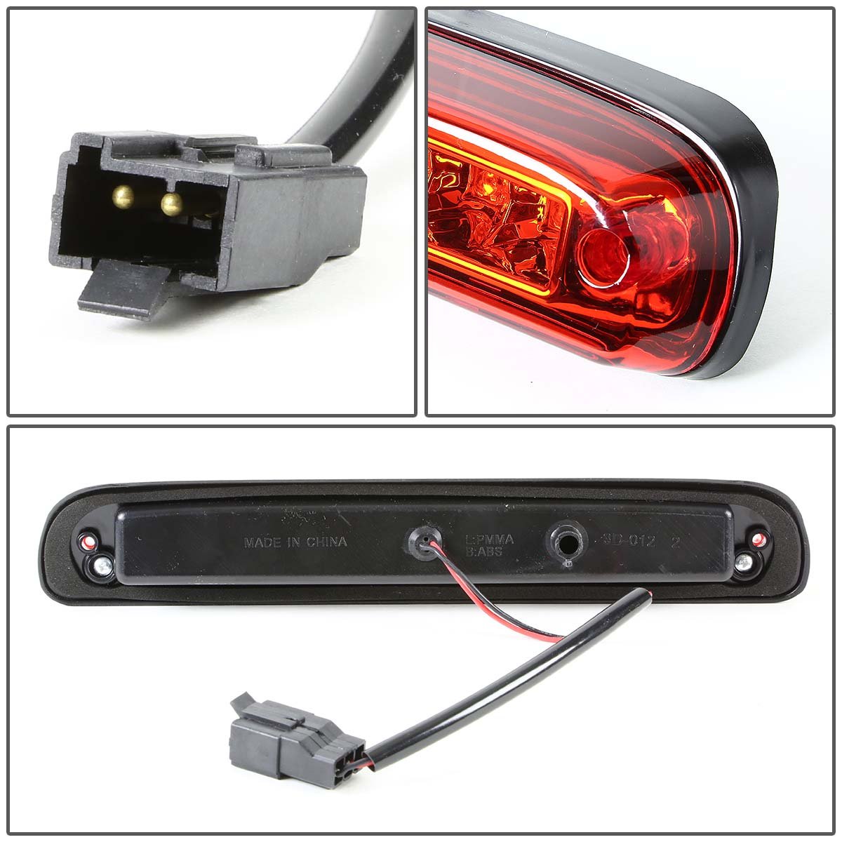 Auto Dynasty 3D LED L-Bar Tail Lights + Third Brake Lamp - Compatible with 1999-2007 Ford Super Duty, Chrome/Red Design - Perfect for Truck Upgrades & Nighttime Safety