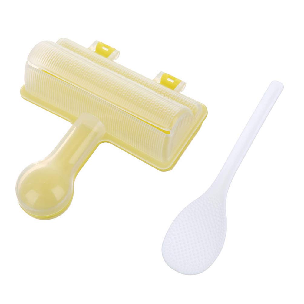 Premium Sushi Maker Kit - 4-in-1 Sushi Mold, Rice Ball Maker & Kitchen Tool Set for Homemade Sushi (Yellow) | Perfect for Meal Prep, Party Platters & Japanese Cooking at Home