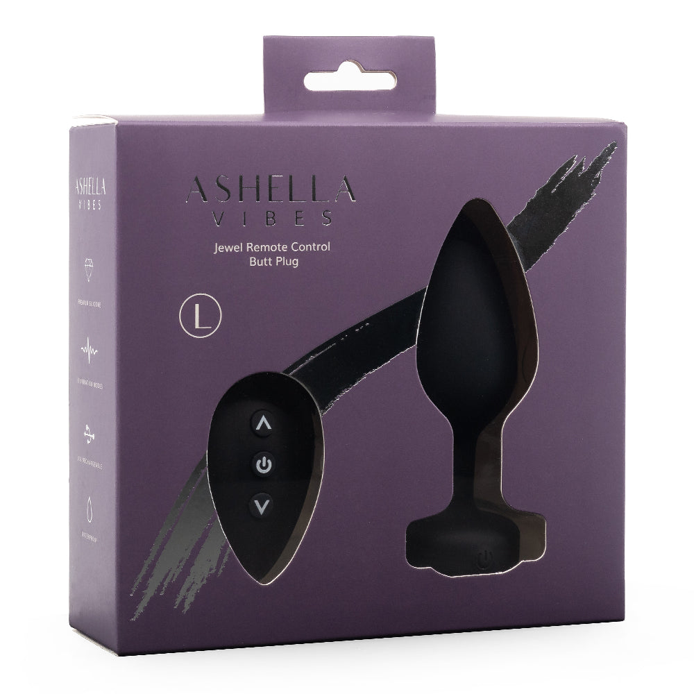 Remote Control Vibrating Jewel Butt Plug - Large Size for Women & Men, Rechargeable & Waterproof Anal Toy for Couples Play, BDSM, Solo Pleasure & Sensual Exploration