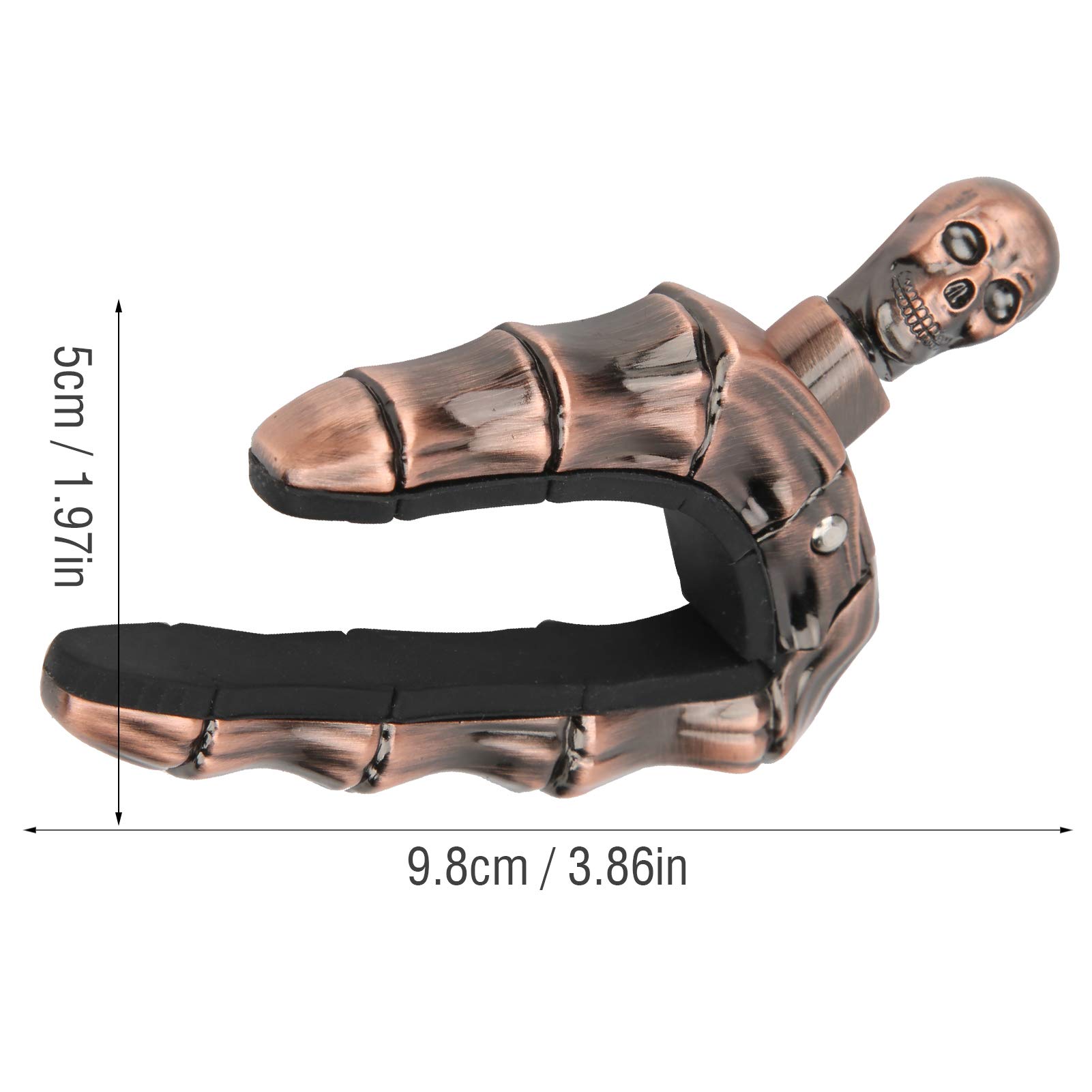 Keenso Adjustable Guitar Capo with Skull Design - Premium Acoustic Guitar & Ukulele Accessory for Perfect Pitch - Ideal for Live Performances, Studio Recording & Practice Sessions