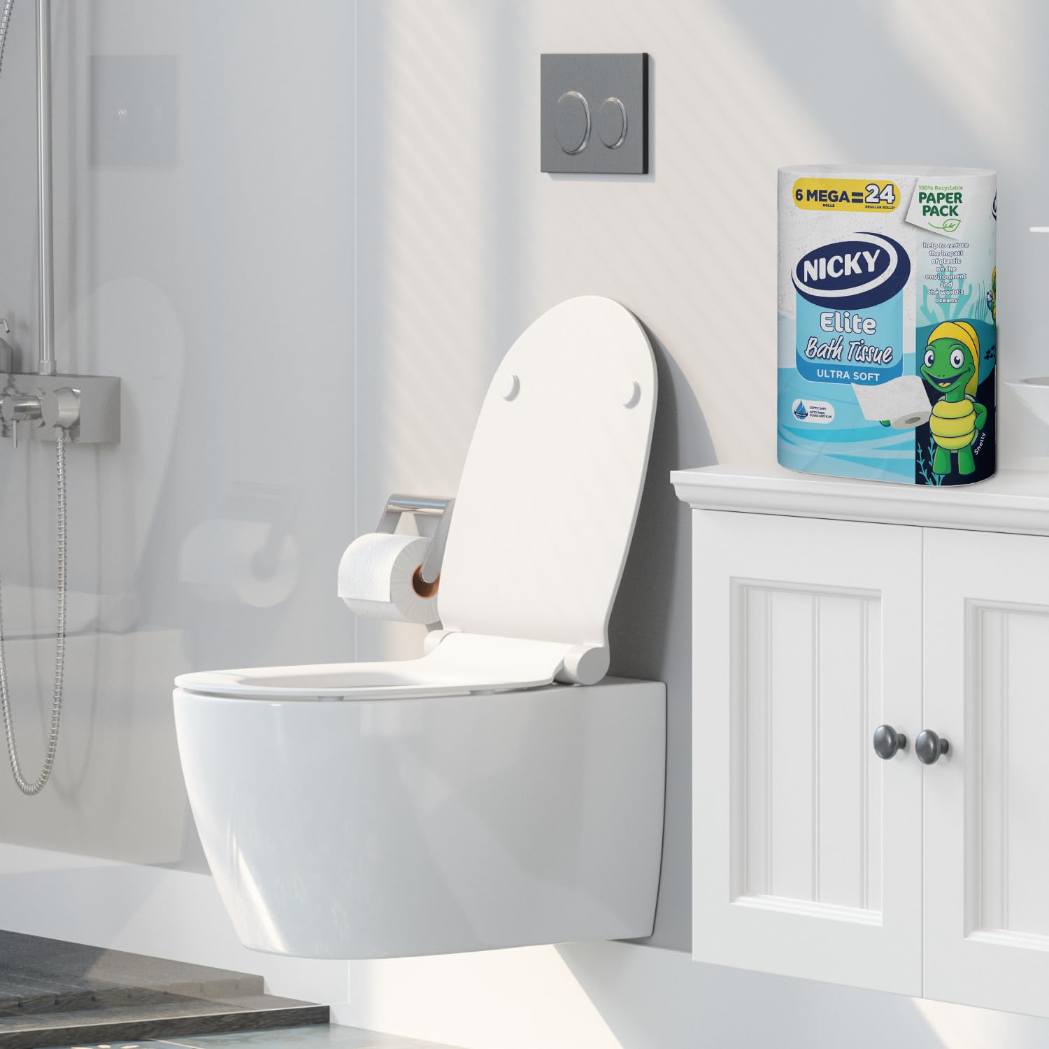 Premium 36 Mega Rolls Ultra Soft Toilet Paper - 144 Regular Rolls Equivalent, Eco-Friendly Recyclable Paper Packaging for Home, Office & Travel Use